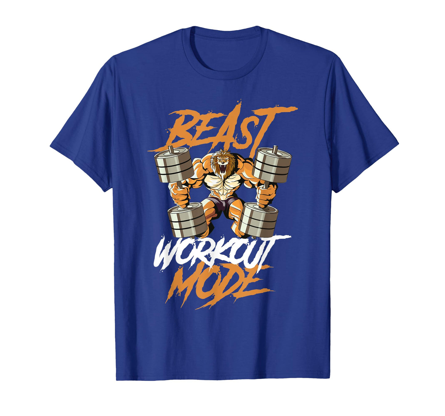 Lion Beast Workout Mode Lifting Weights Muscle Fitness Gym T-Shirt