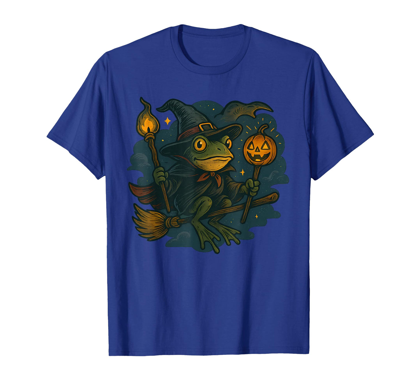 Cute Witch Frog Halloween Funny Spooky Costume T-Shirt