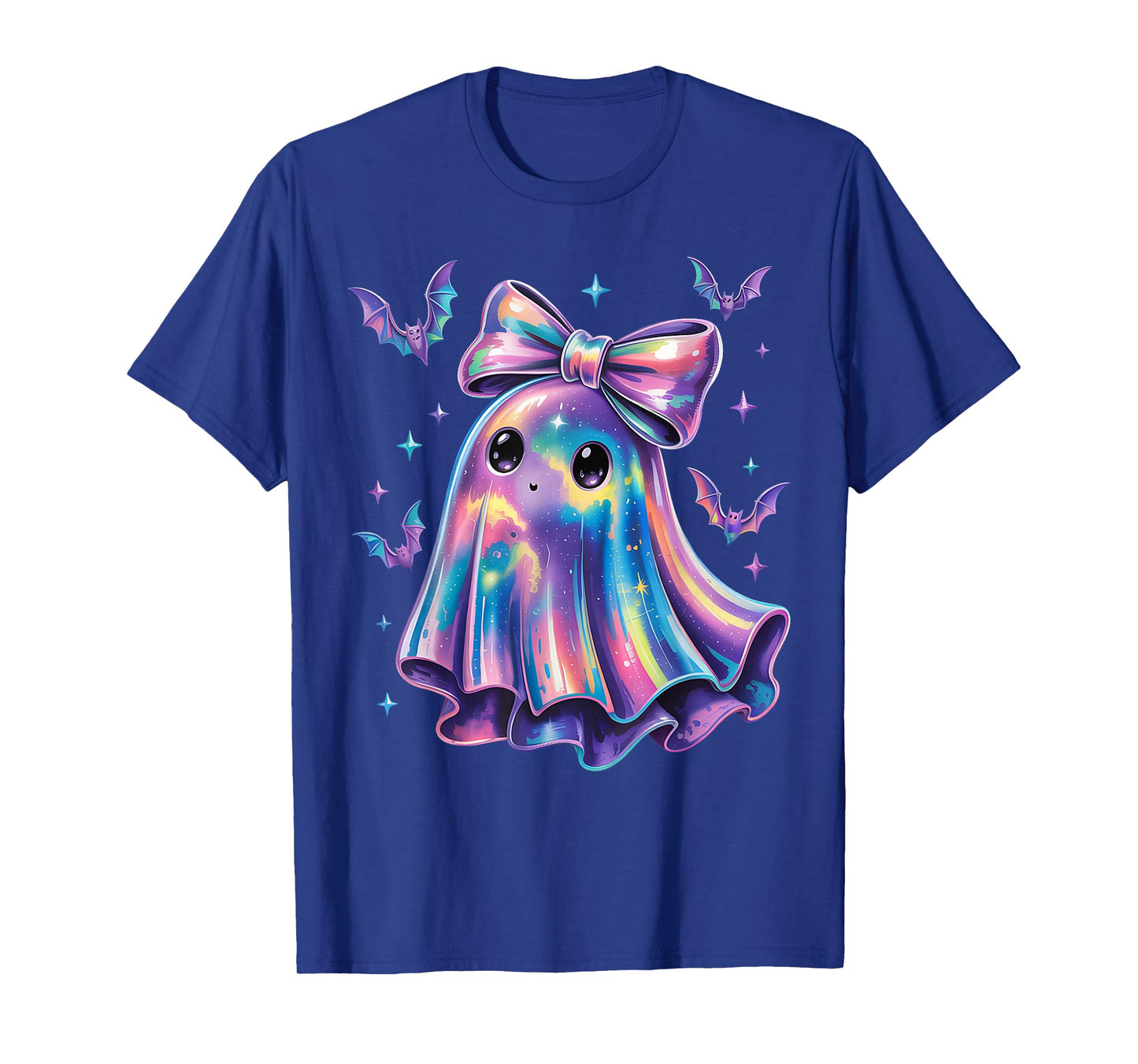 Cute Ghost Coquette Bow Halloween Spooky Season Girl Women T-Shirt