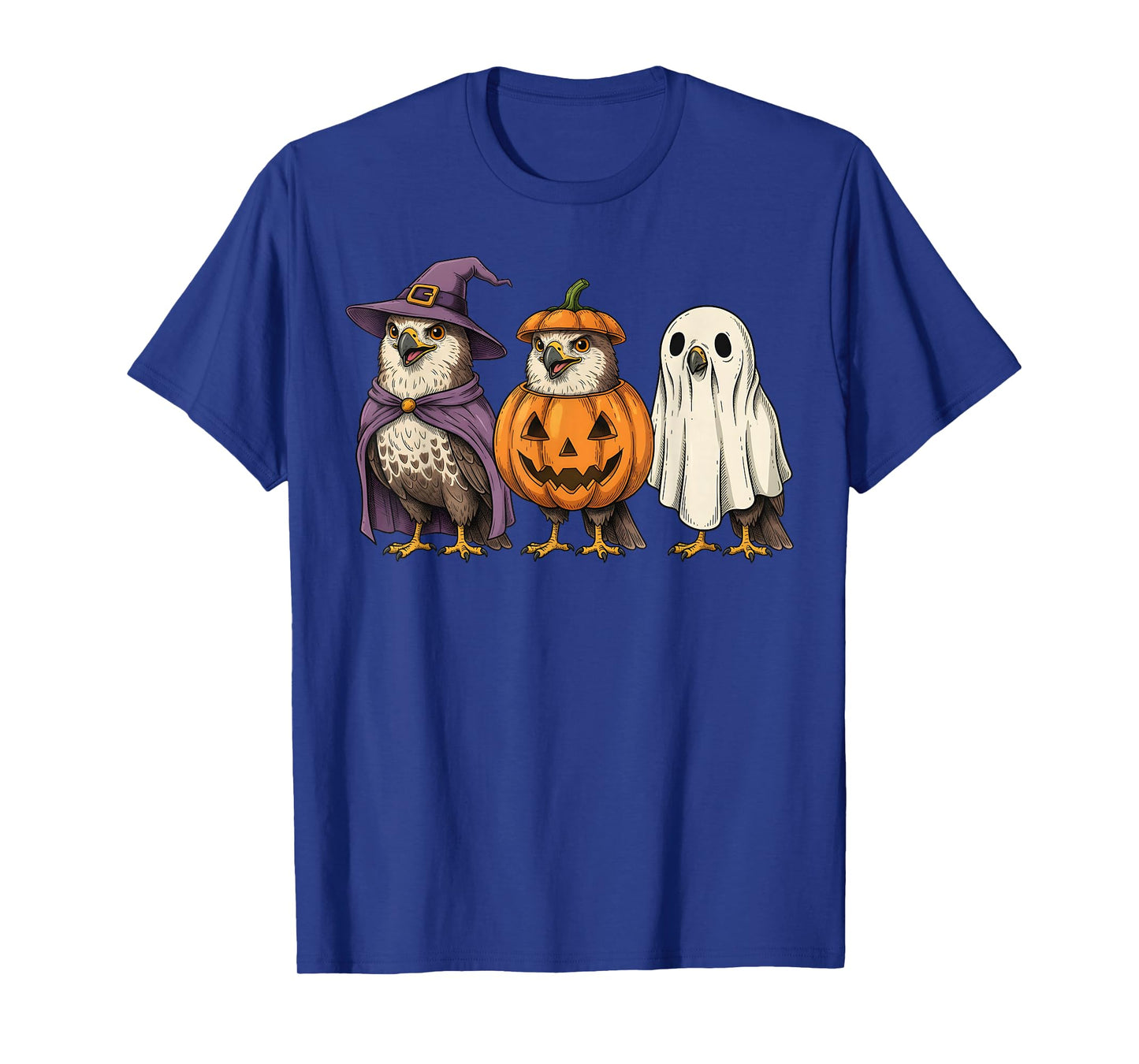 Spooky Ghost Hawk Lover Pumpkin Halloween T-Shirt