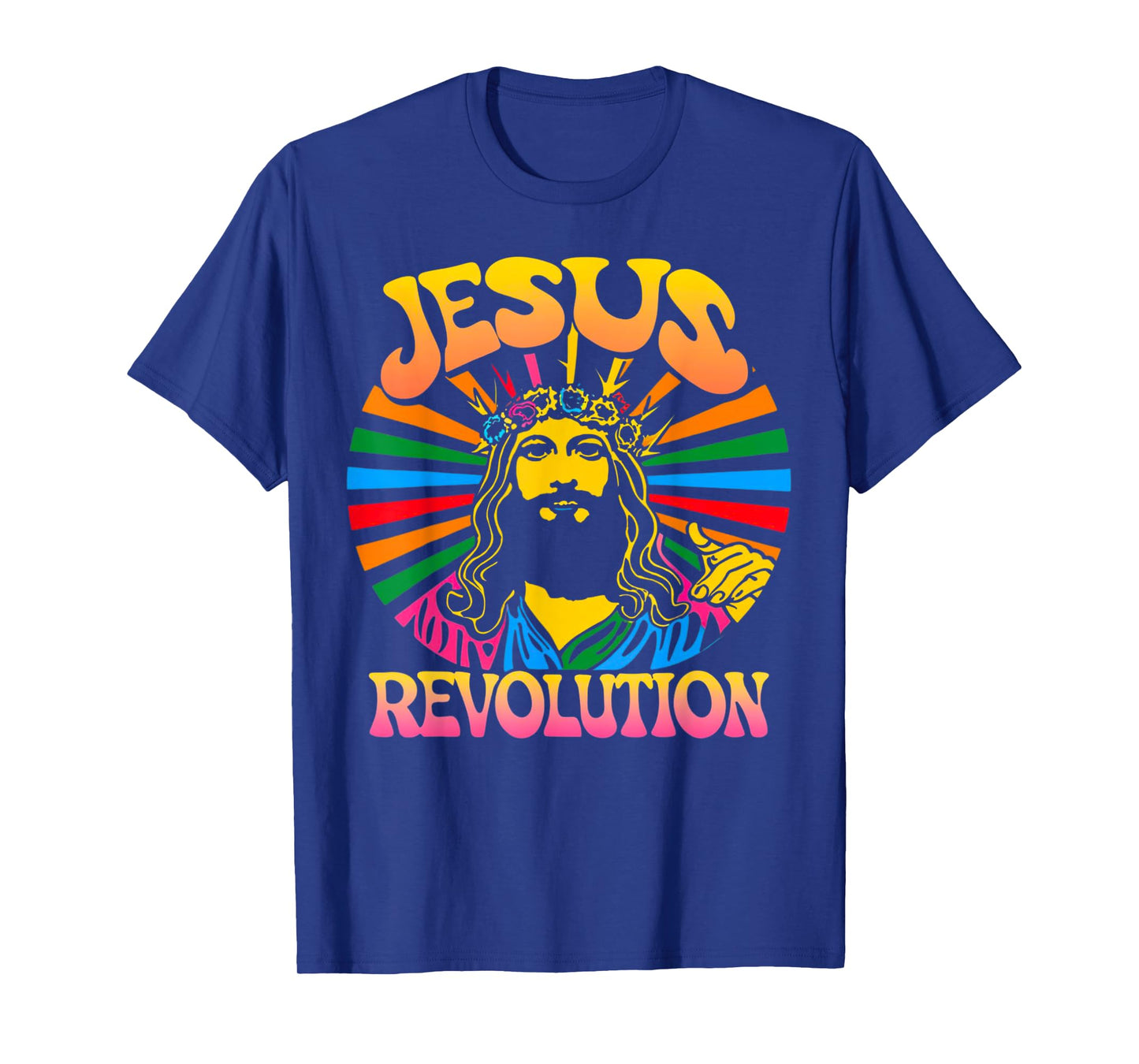 Jesus Revolution Christian Faith Retro Groovy Hippie Flower T-Shirt