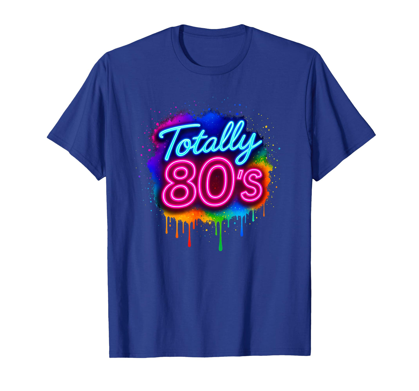 1980's Colorful Totally 80's Funny Retro 80 Rave Theme Party T-Shirt