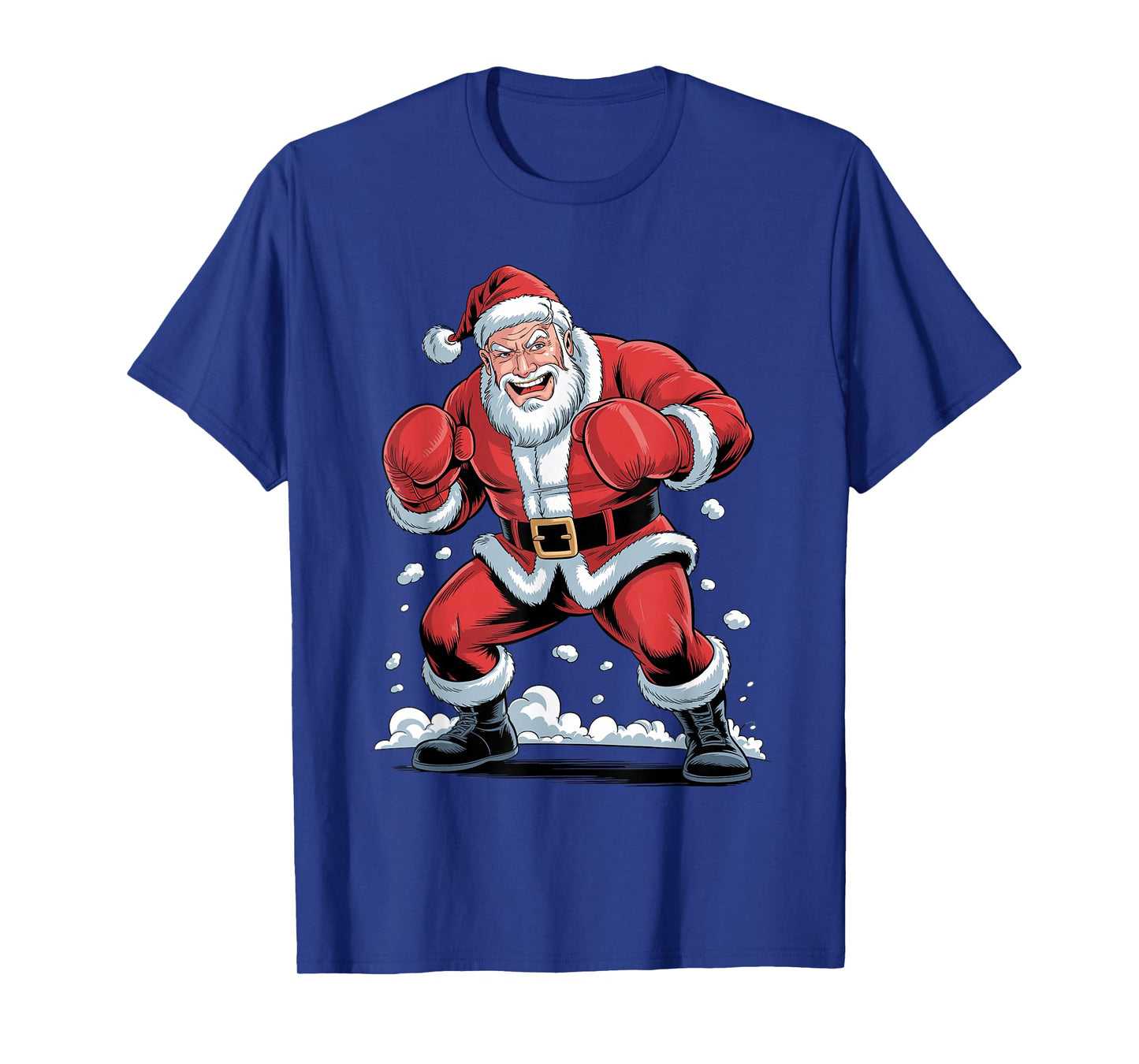 Santa Boxing Funny Sports Christmas Boxer Holiday Xmas T-Shirt