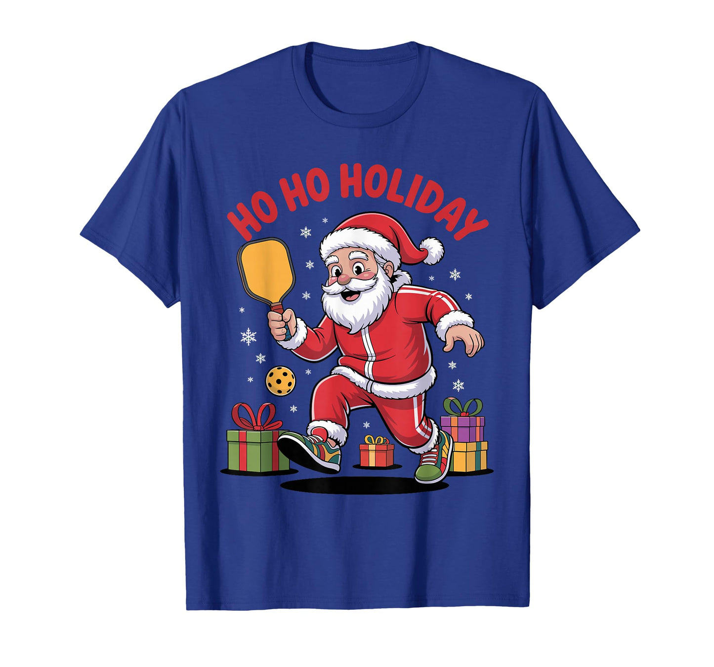 Santa Playing Pickleball Funny Holiday Christmas Xmas Pajama T-Shirt
