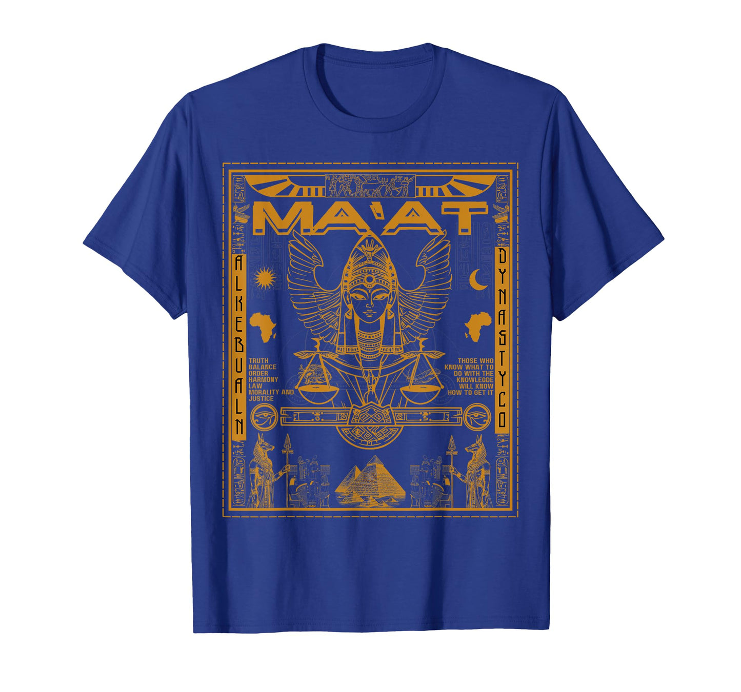 Sacred Geometry Egyptian MA’AT Maat Eye Of Horus Art T-Shirt