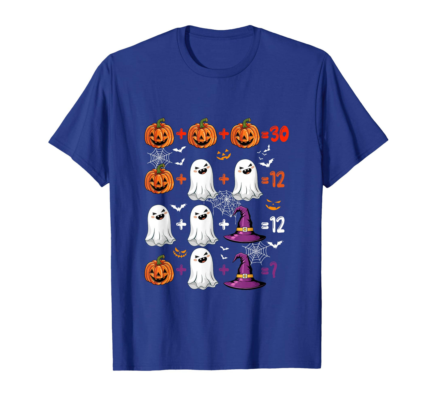Halloween Quiz Math Witch Boo Carved Pumpkin Teacher Student T-Shirt