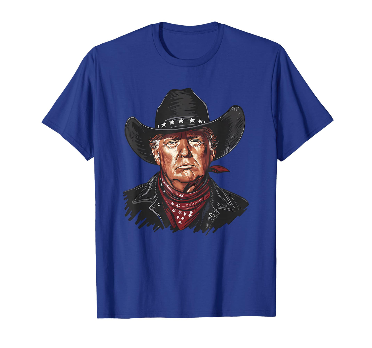 Funny Cowboy Western Donald Trump US Flag 2024 Election T-Shirt