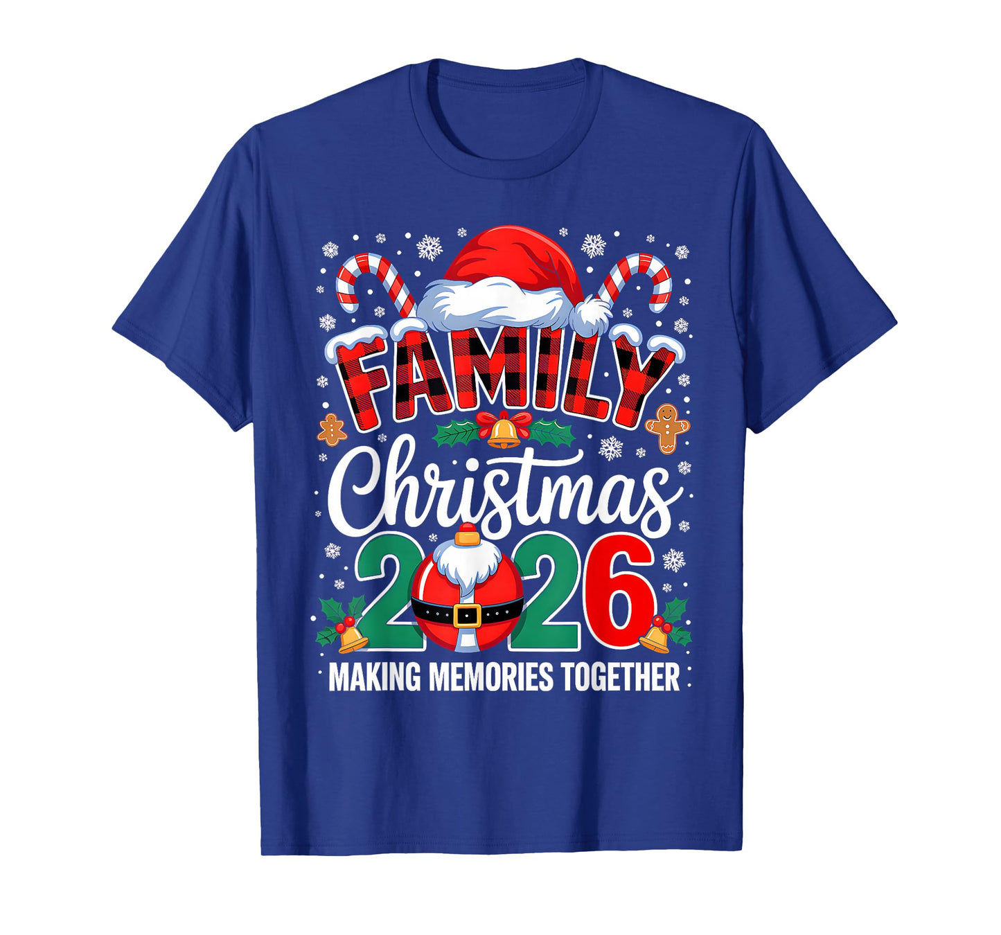 Family Christmas 2026 Matching Squad Santa Elf Funny Xmas T-Shirt