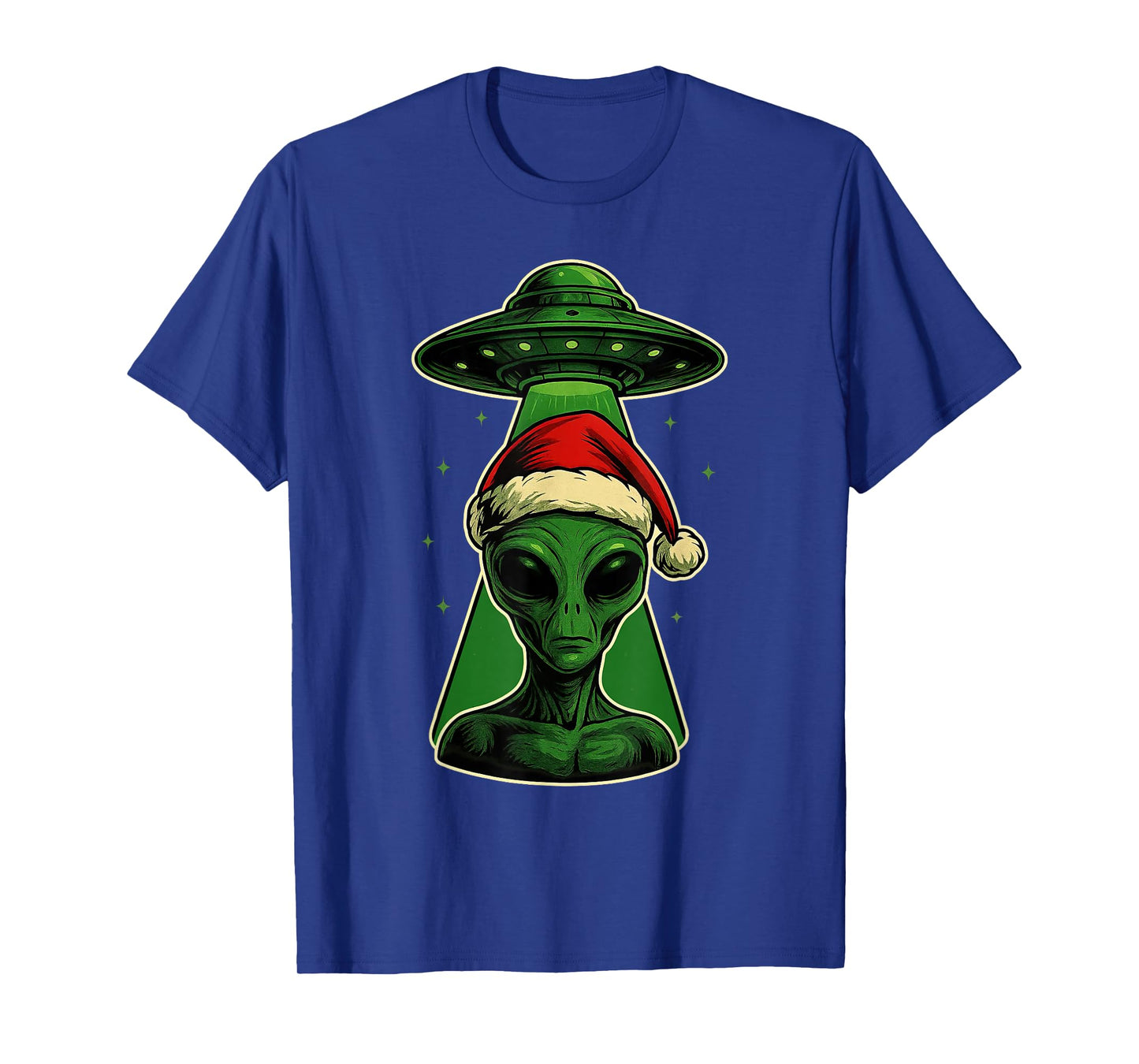 Alien Santa Retro UFO Christmas Sci-Fi Xmas T-Shirt