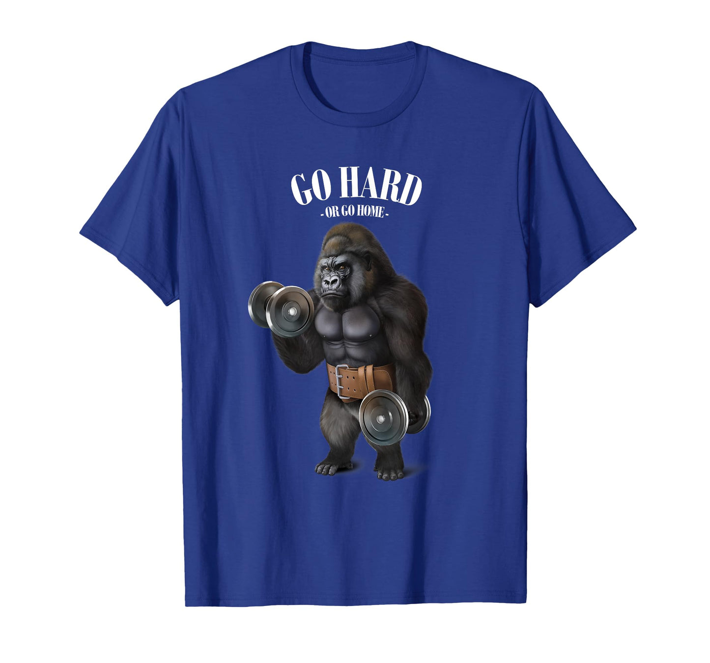 Gorilla Muscle Training with Dumbbell in Fitness Gym T-Shirt