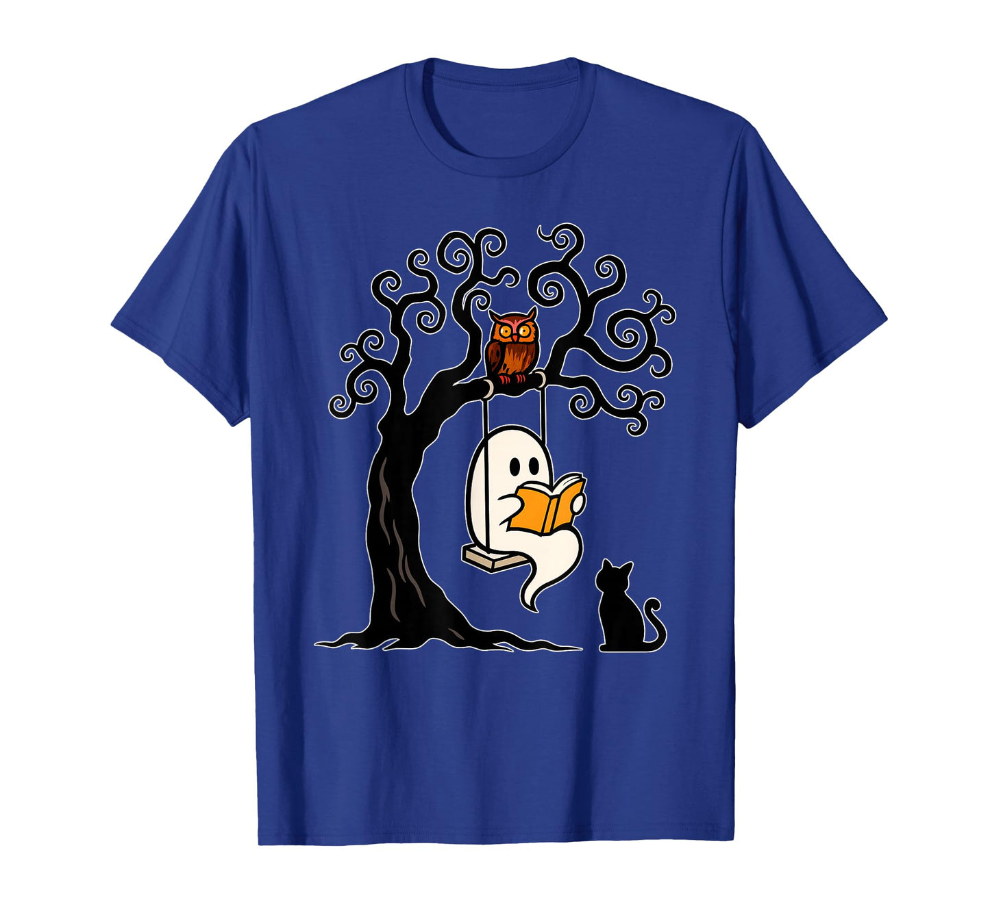 Vintage Halloween Ghost Swing Reading Halloween Costume T-Shirt