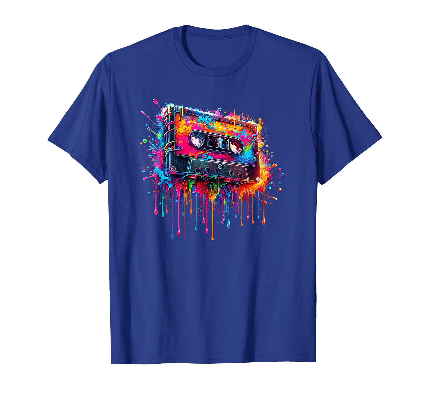 Dripping Paint Art Cassette Player Music Tape Recorder T-Shirt
