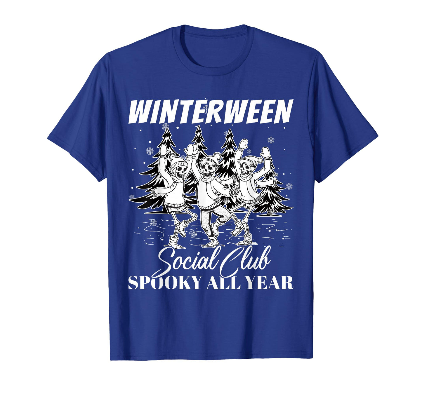Winterween Social Club Spooky All Year Halloween Winter T-Shirt