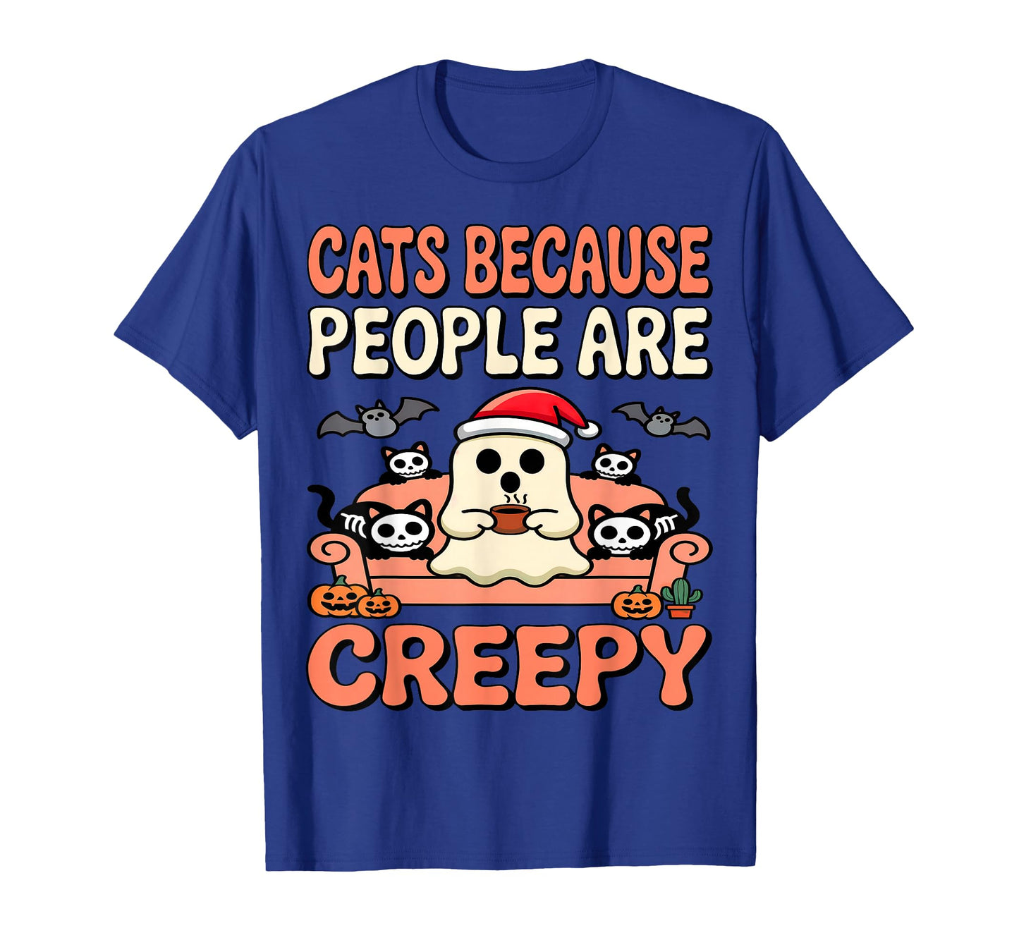 Cats Because People are Creepy Halloween Cute Cat Pet Parent T-Shirt