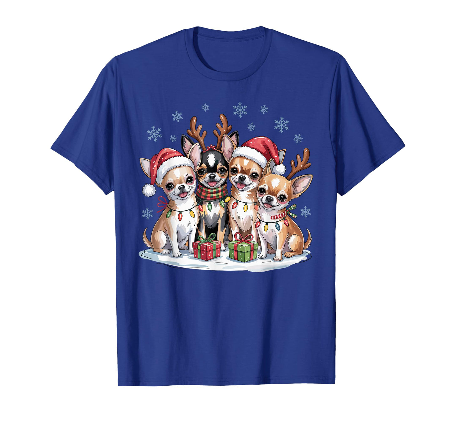 Cute Chihuahua Christmas Puppies Dog Lovers Holiday Pajamas T-Shirt