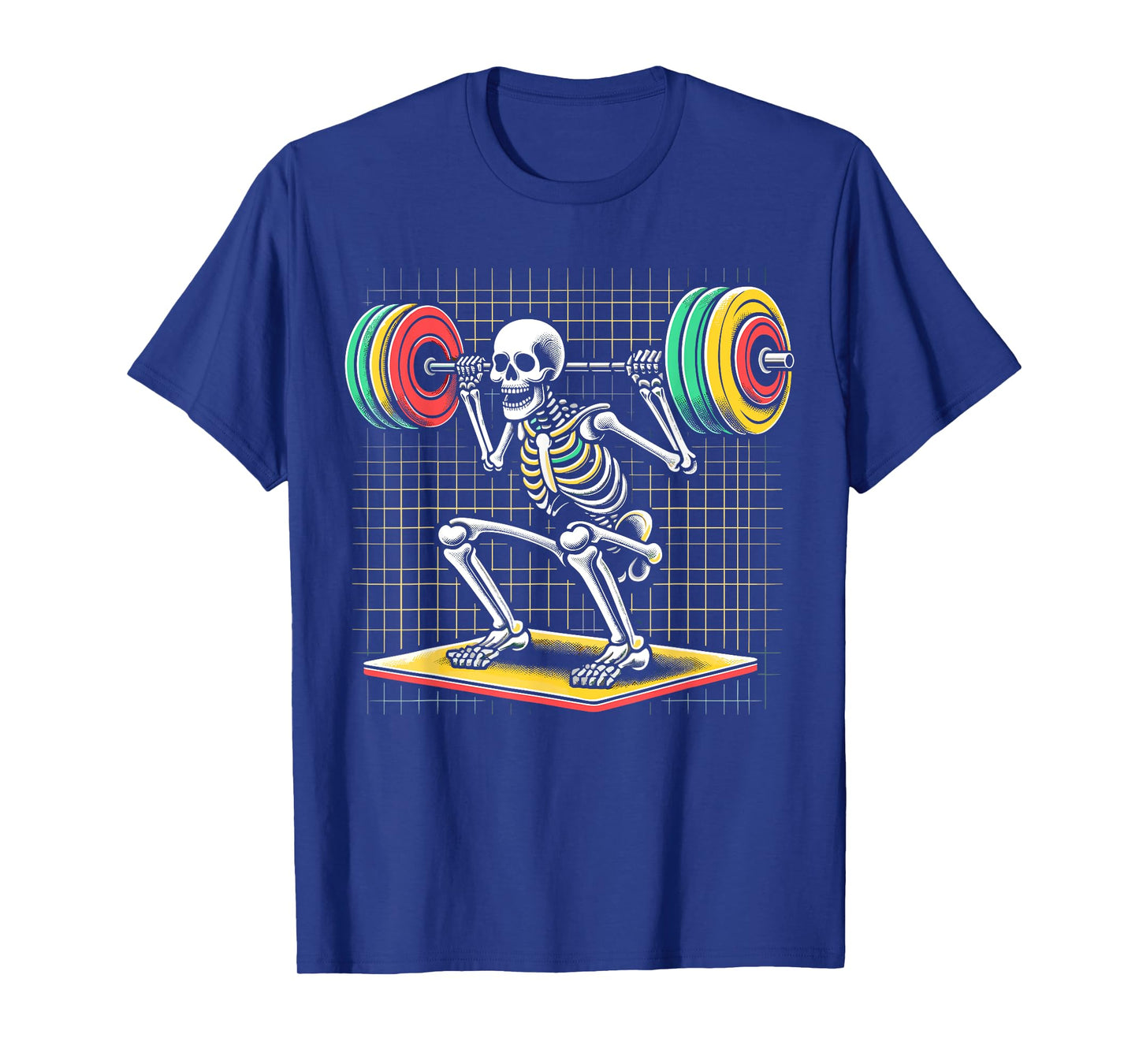 Skeleton Lifting Gym Workout T-Shirt