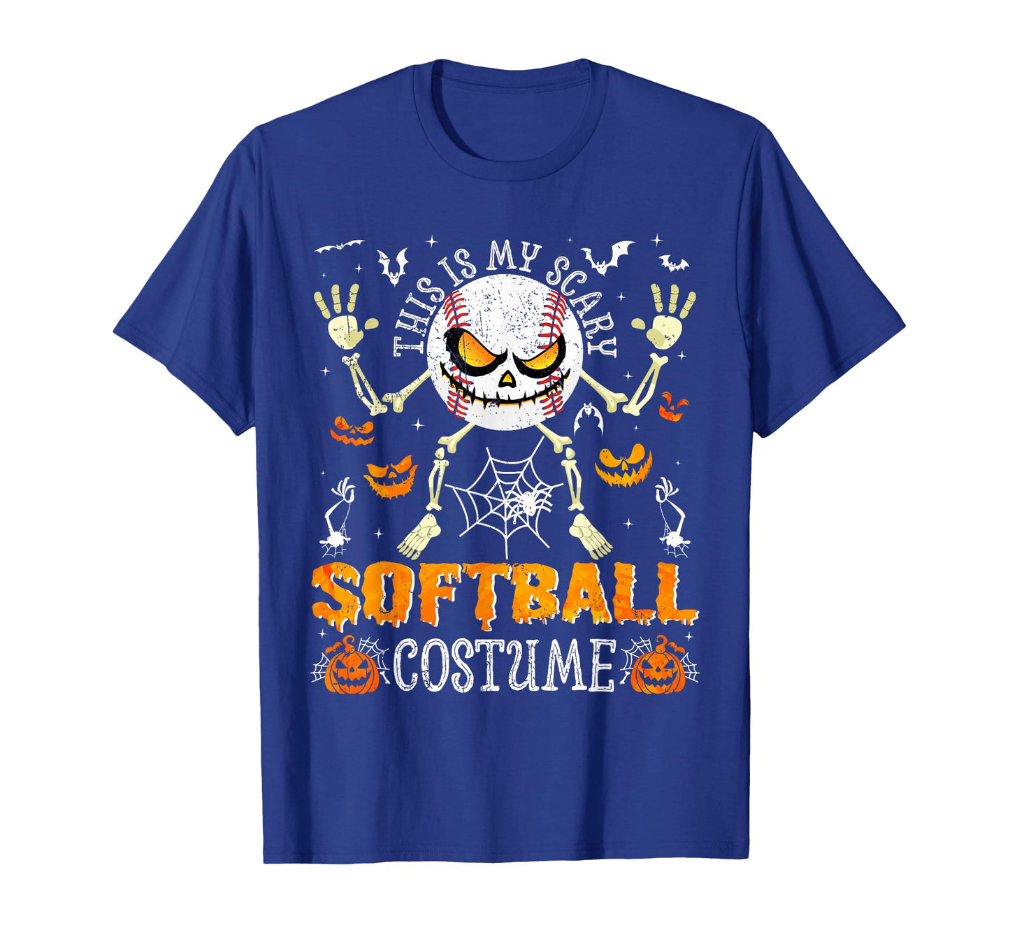This is My Scary Softball Costume Halloween Skeleton Lover T-Shirt