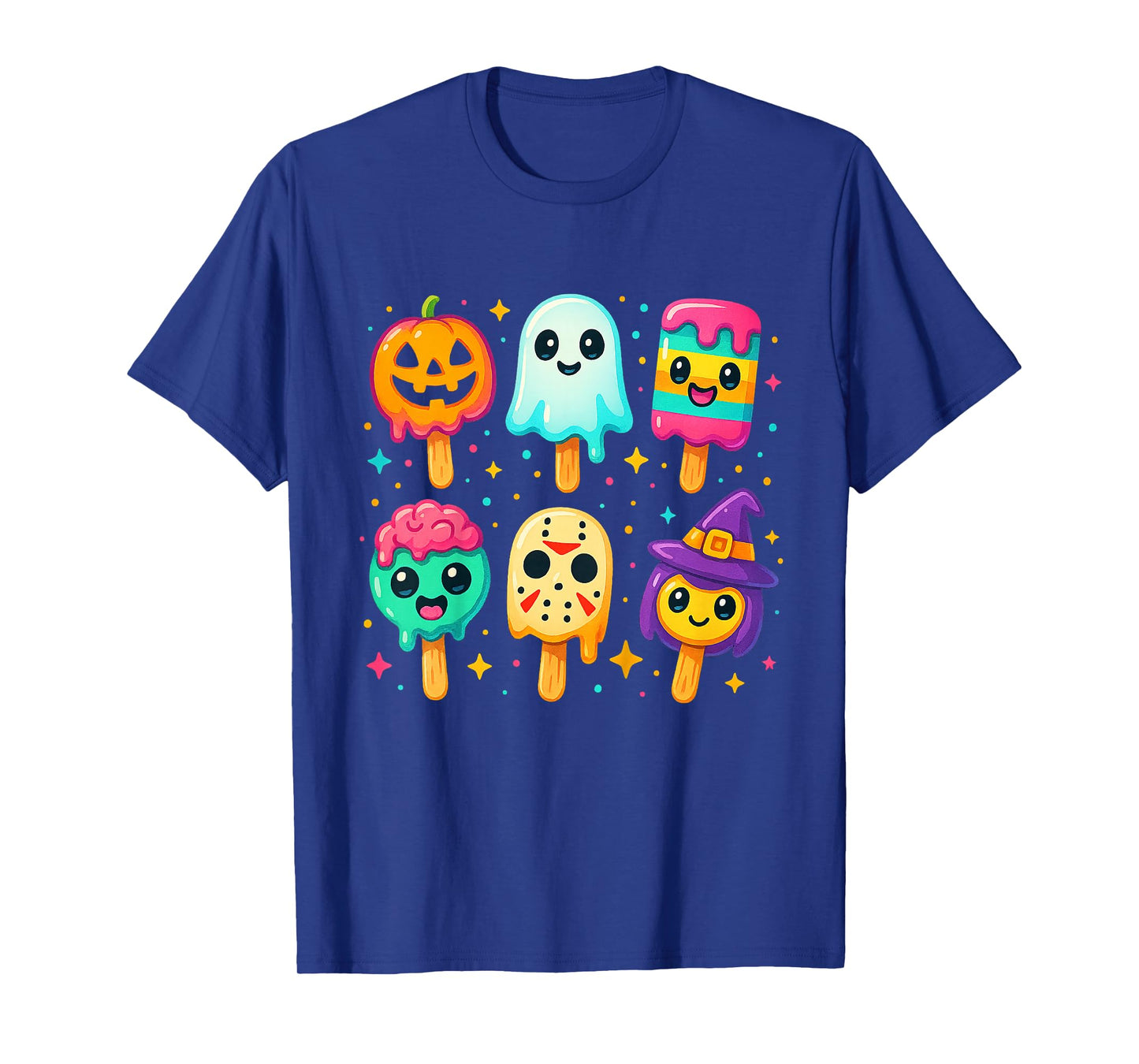 Funny Horror Ice Cream Pops Summerween Halloween Candy Kids T-Shirt