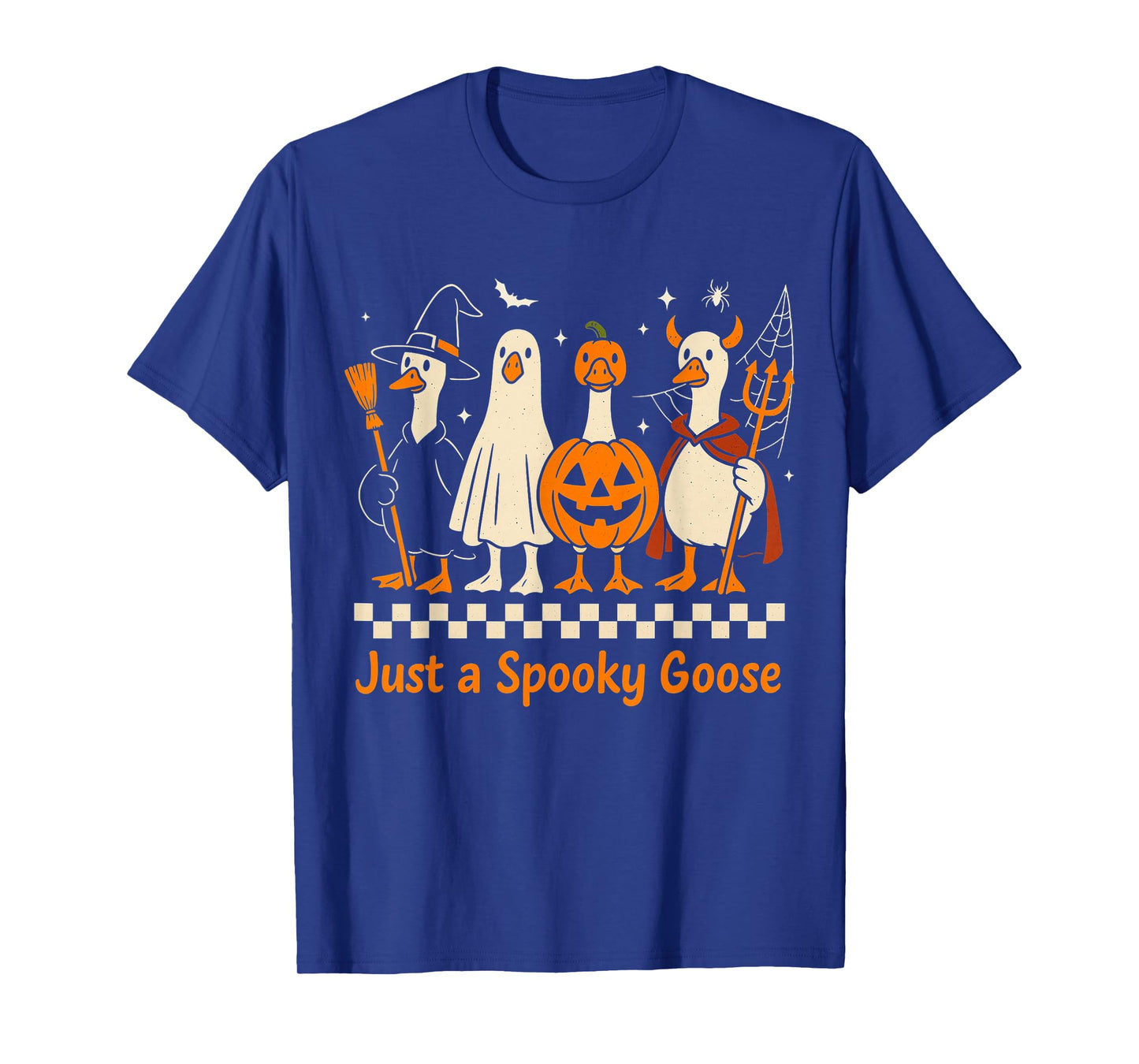 Funny Halloween Just Spooky Goose Witch Ghost Pumpkin Devil T-Shirt