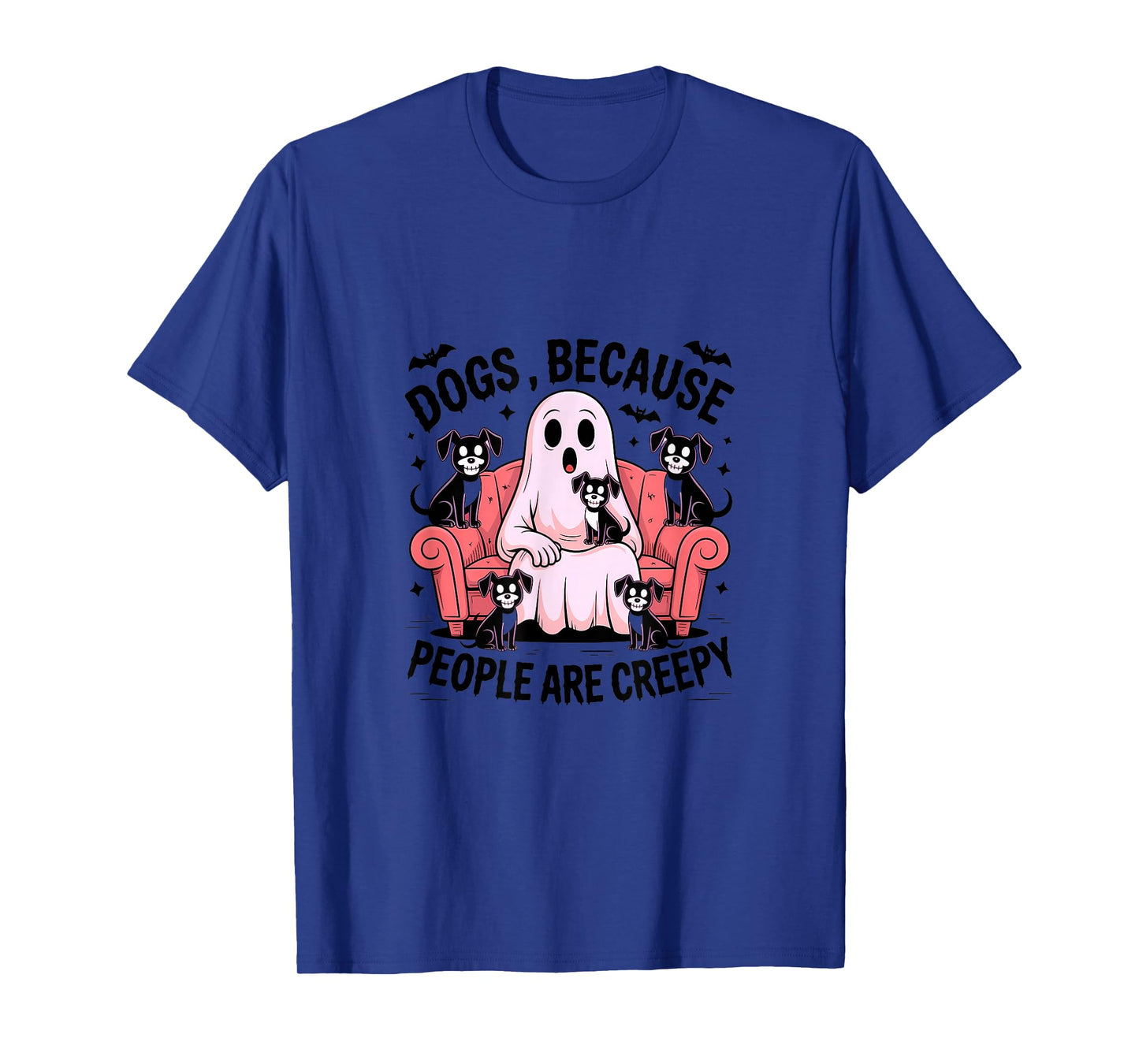 Amazing Spooky Creepy Halloween Ghost with Dogs T-Shirt
