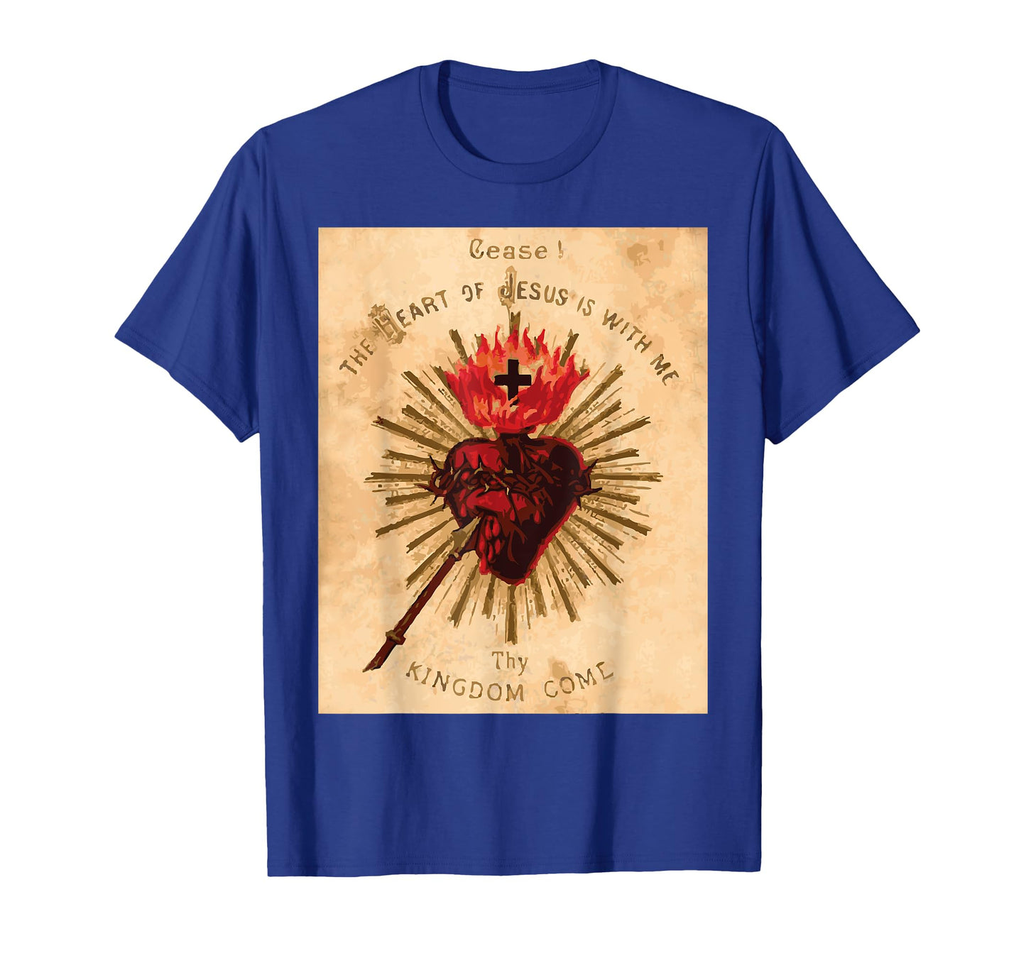 Vintage Sacred Heart of Jesus Catholic Art Traditional T-Shirt