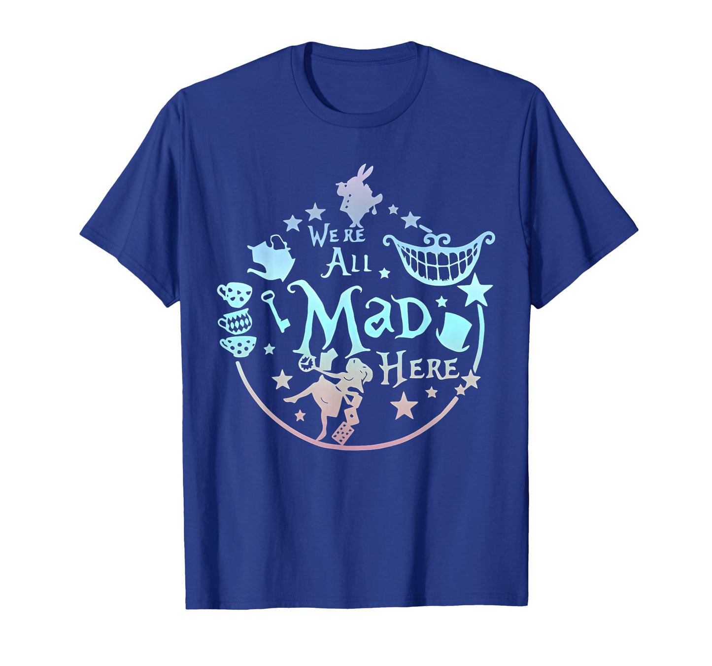 We're All Mad Here Vintage Adventures Vacation Funny Holiday T-Shirt