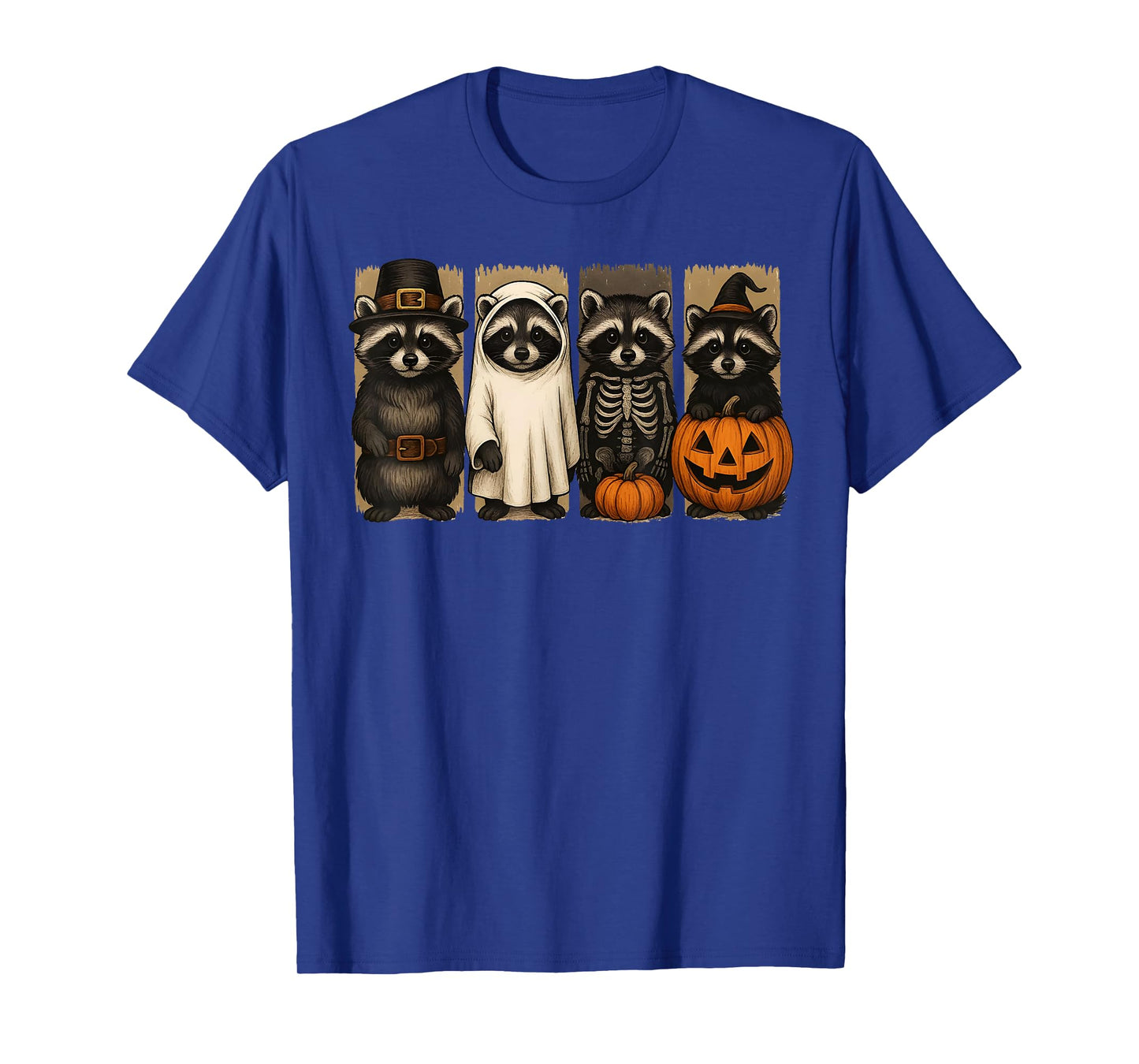Funny Raccoon Halloween Gifts Racoon Ghost Halloween Spooky T-Shirt