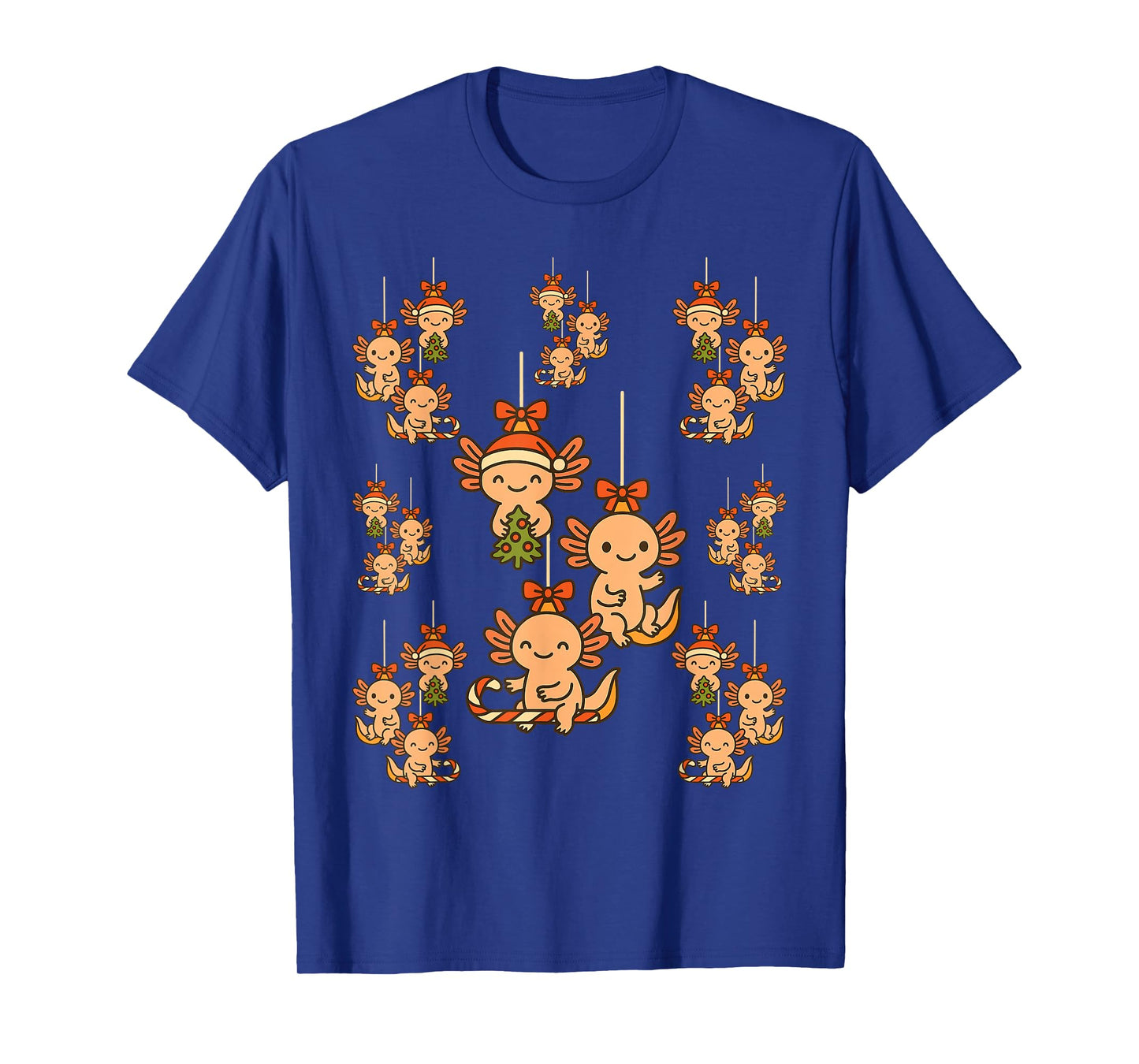 Funny Christmas Axolotl Ornament Style Holiday T-Shirt