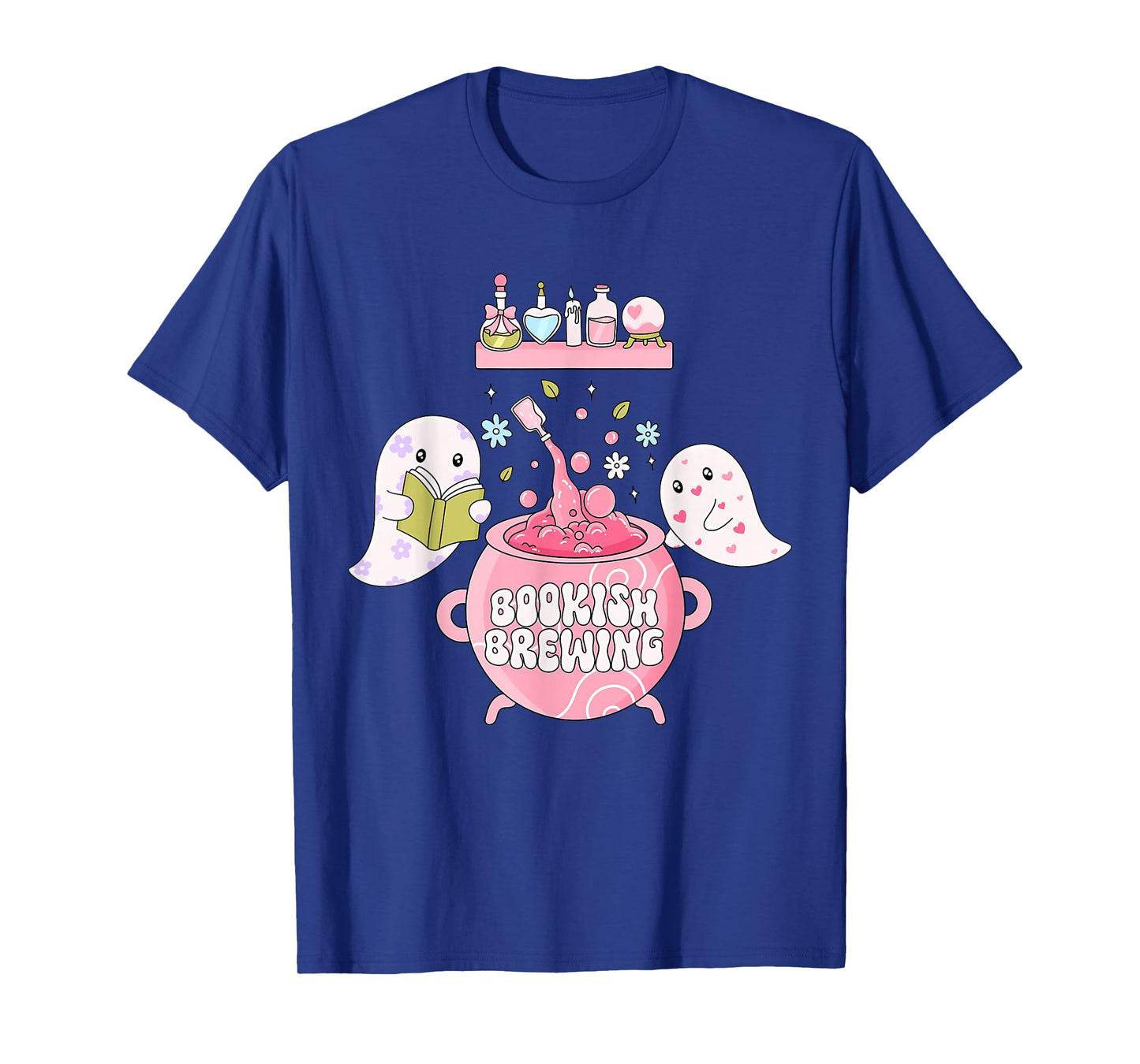 Bookish Brewing Cute Witch Halloween Design T-Shirt