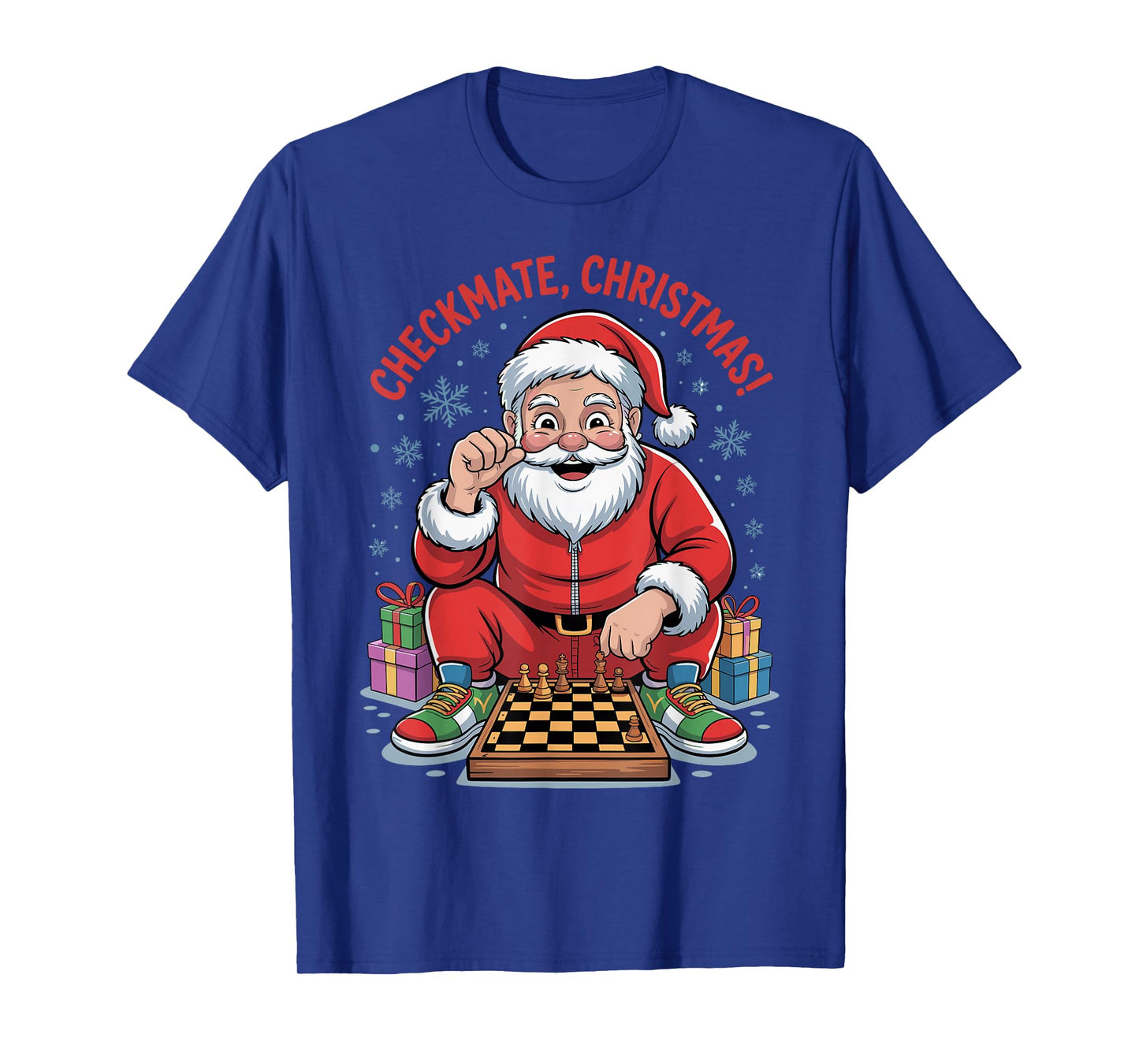 Funny Santa Playing Chess Holiday Christmas Xmas Pajama T-Shirt