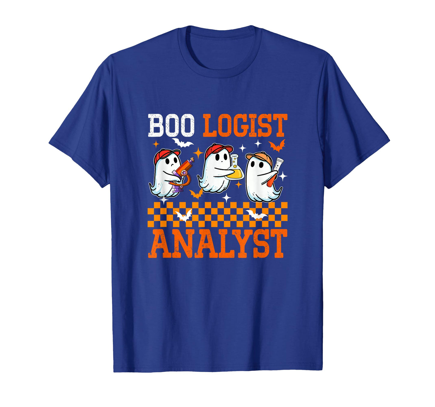Boo Logist Analyst Halloween Biologist Job Three Cute Boos T-Shirt