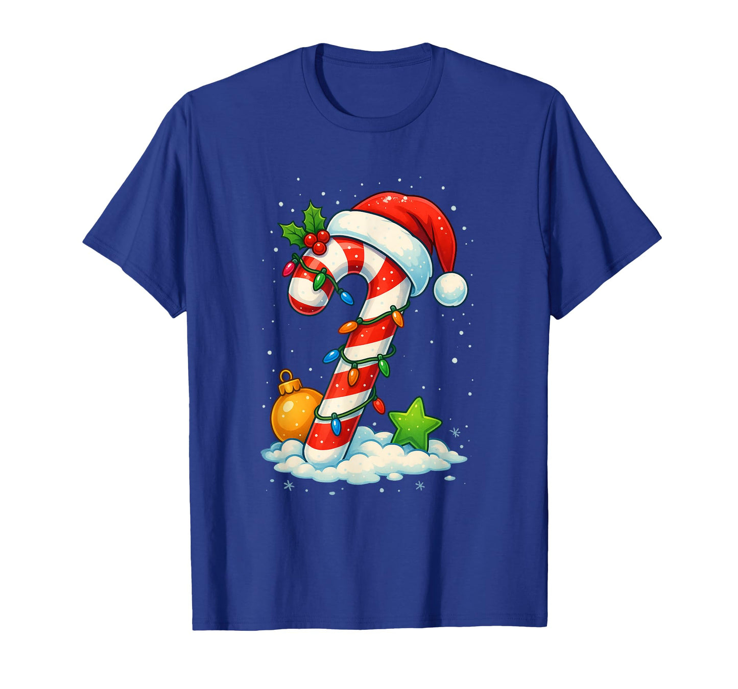 Christmas Candy Cane Santa Hat Xmas Kids Toddler Youth T-Shirt