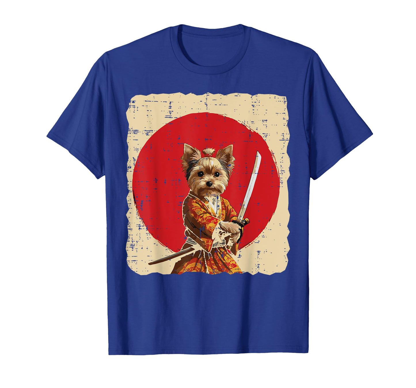 Japanese Dog Yorkshire Terrier Samurai Art Women Men Kids T-Shirt