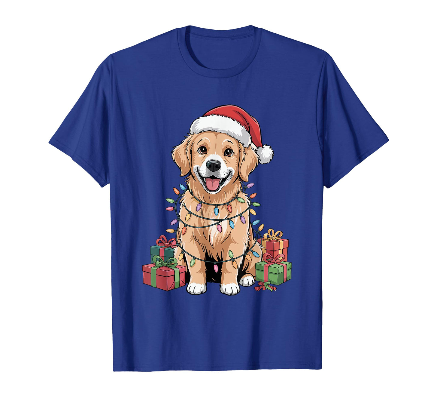 Cute Golden Retriever Christmas Funny Dog Lover Holiday T-Shirt