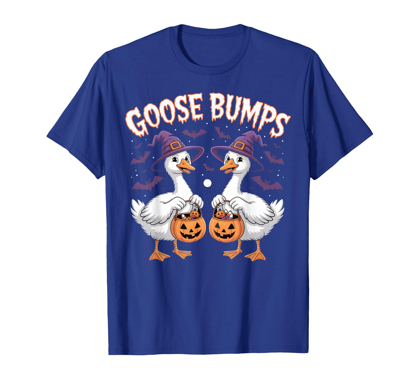 Goose Bumps Funny Halloween Witch Goose Pun T-Shirt