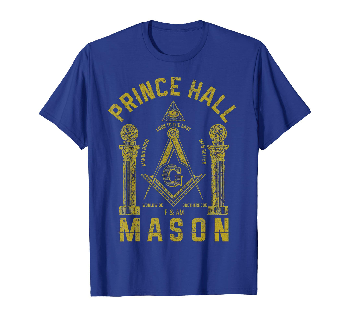 Prince Hall Mason Masonic Square & Compass Freemason Shriner T-Shirt