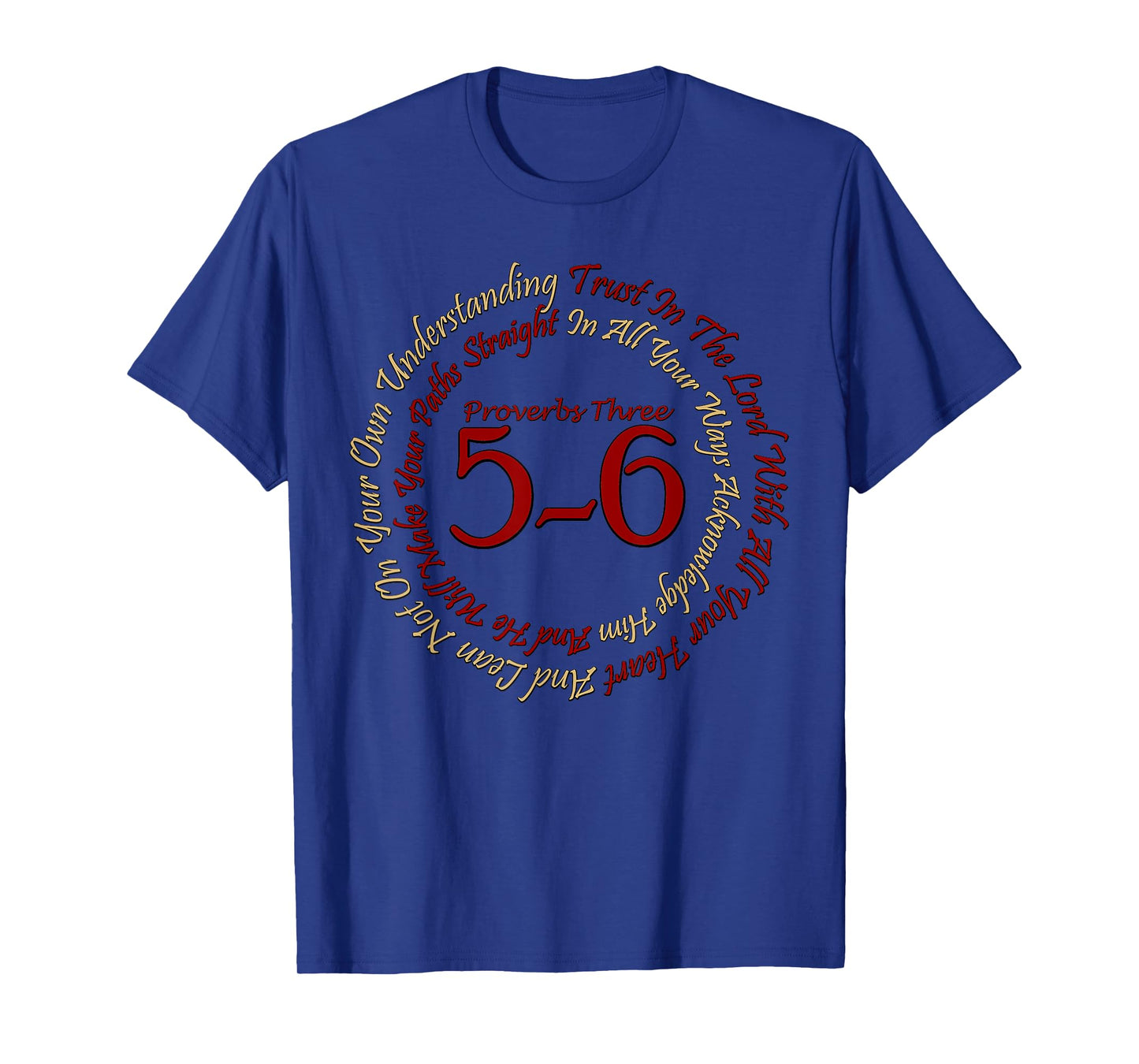 Christian Religious TShirt Proverbs 3:5-6 Trust In The Lord T-Shirt