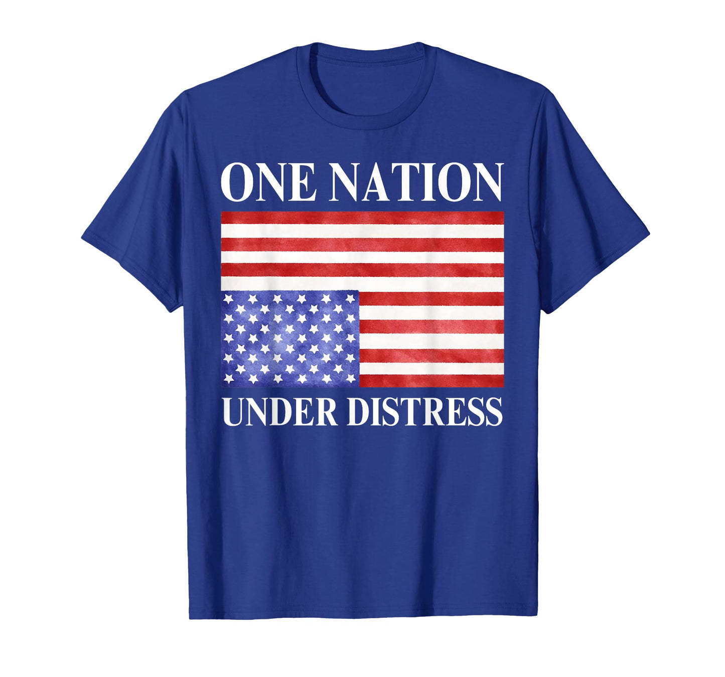 One Nation Under Vintage Distress 4th Of July American Flag T-Shirt