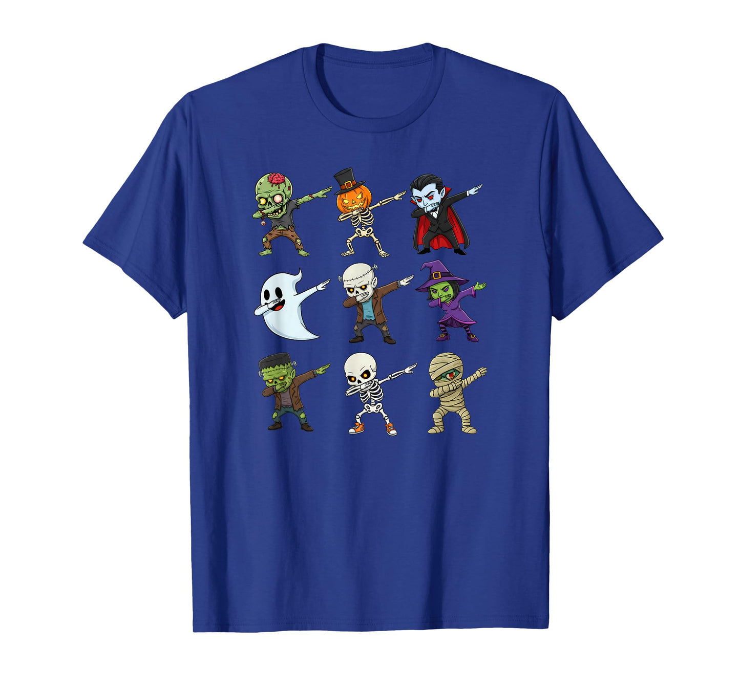 Dabbing Halloween Zombie Skeleton Pumpkin Mummy T-Shirt