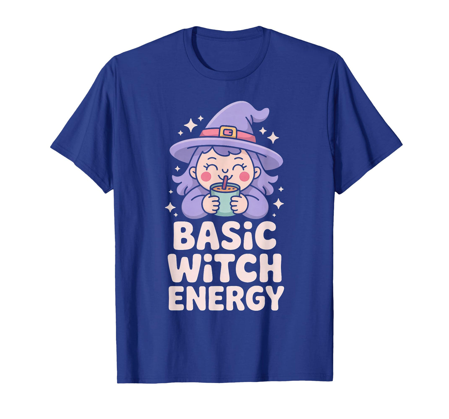 Basic Witch Energy Magical Trippy Rainbow Latte T-Shirt