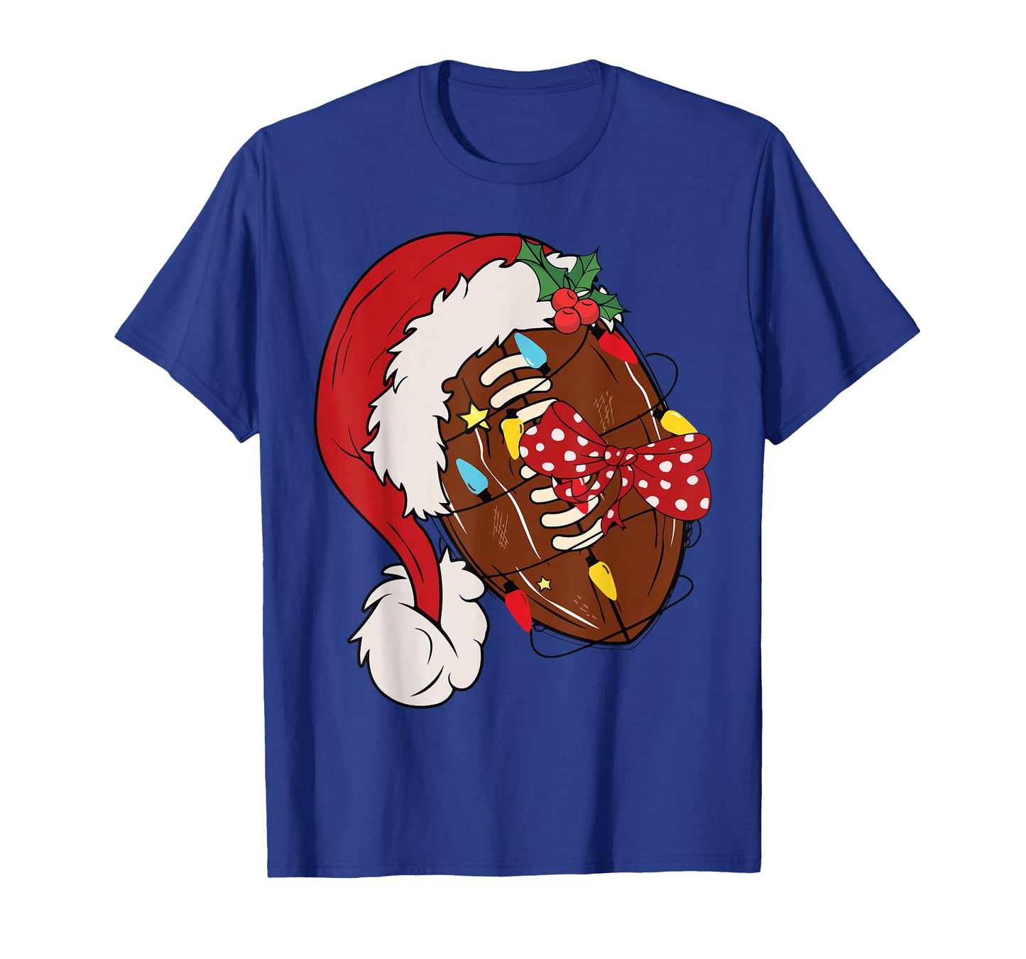 Funny American Football Santa Christmas Men Women Kid T-Shirt