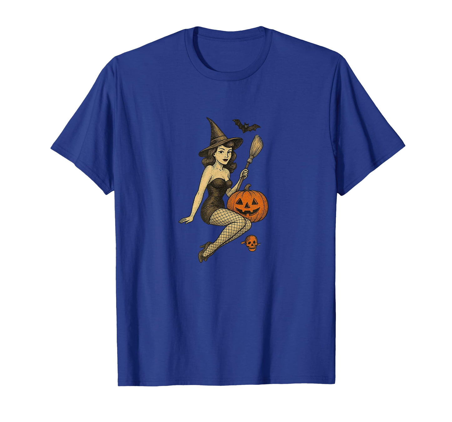 Halloween Pinup Witch Vintage Retro Spooky Glamour T-Shirt