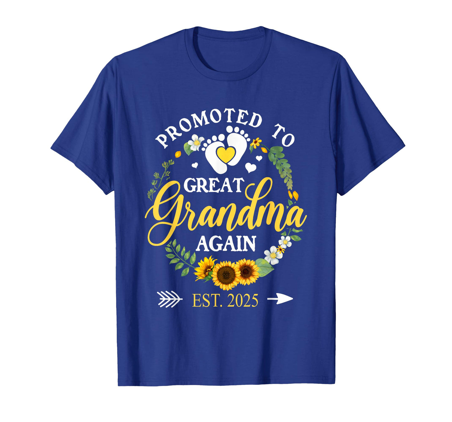Promoted to Great Grandma Again 2025 Pregnancy Announcement T-Shirt