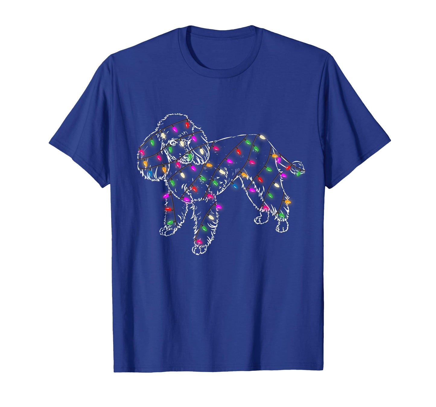 Funny Poodle Dogs Light Christmas Pet Animal Dog Gifts Men Women Kids T-Shirt