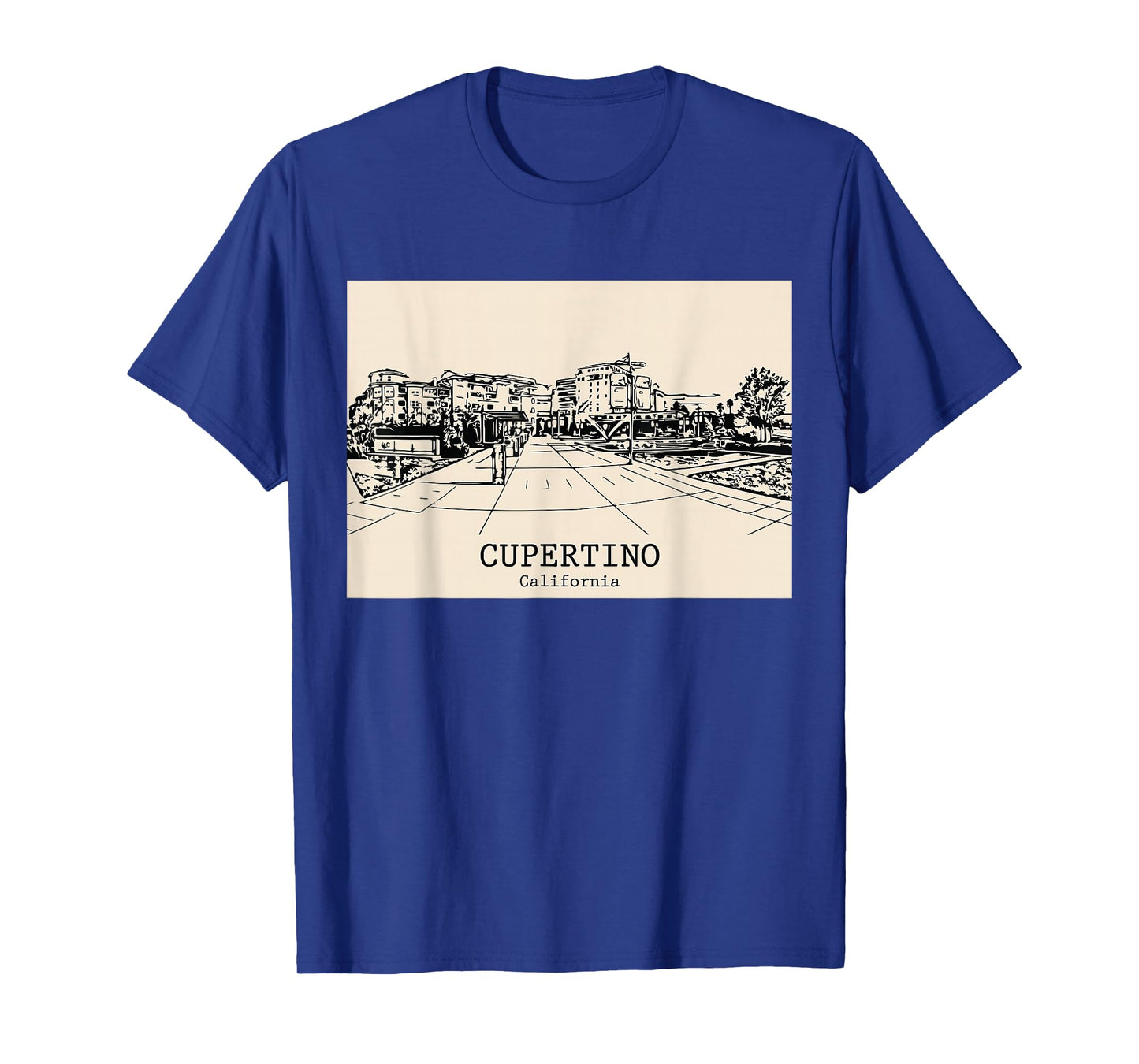 Cupertino California Vintage Retro Travel Souvenir T-Shirt