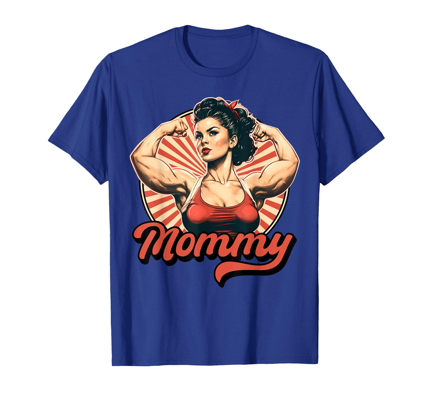 Mommy Retro Weightlifting And Bodybuilding Gym Mom T-Shirt