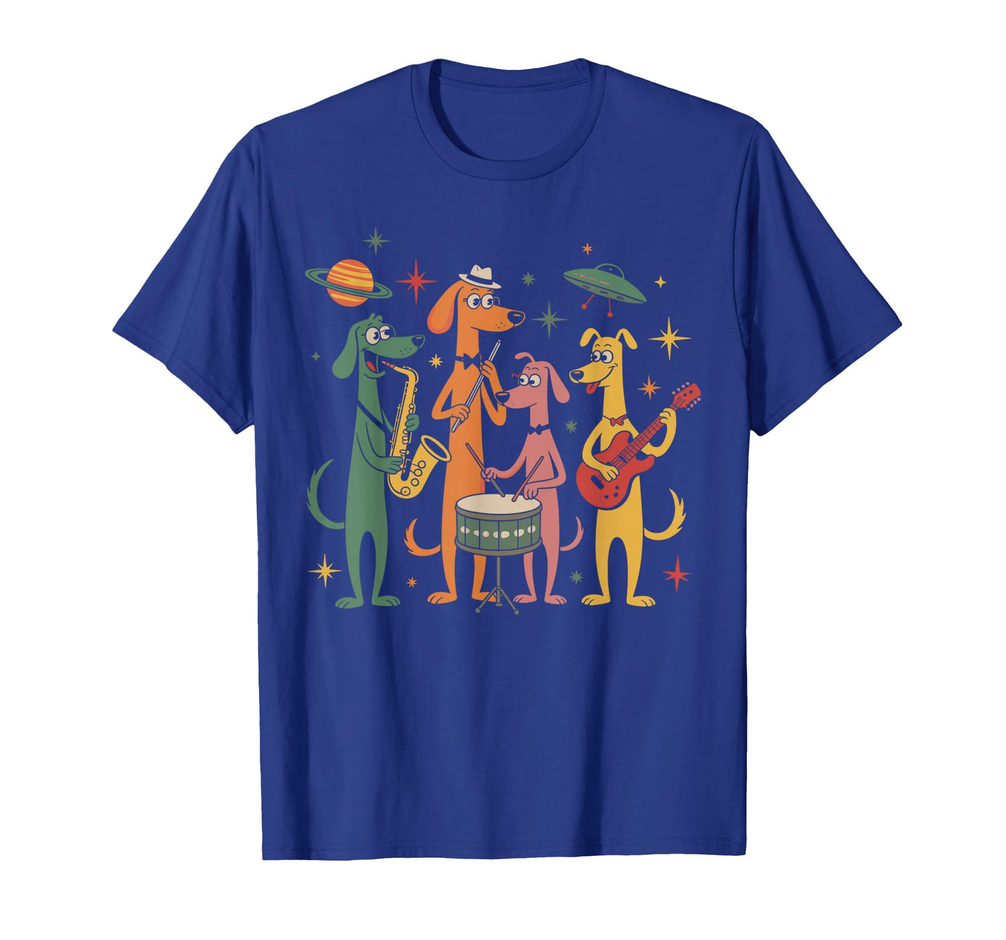 Mid Century Modern Band Dogs Retro 50s 60s Style T-Shirt