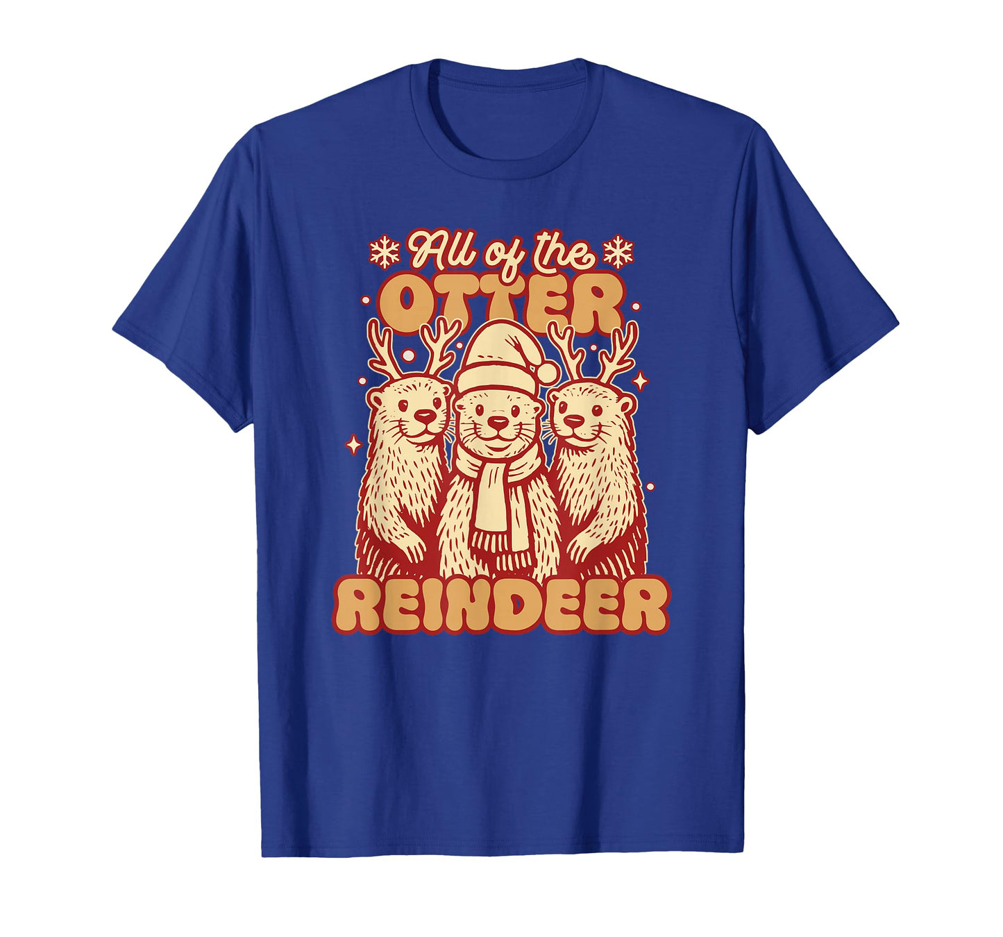 All of The Otter Reindeer - Funny Christmas Otters Xmas T-Shirt