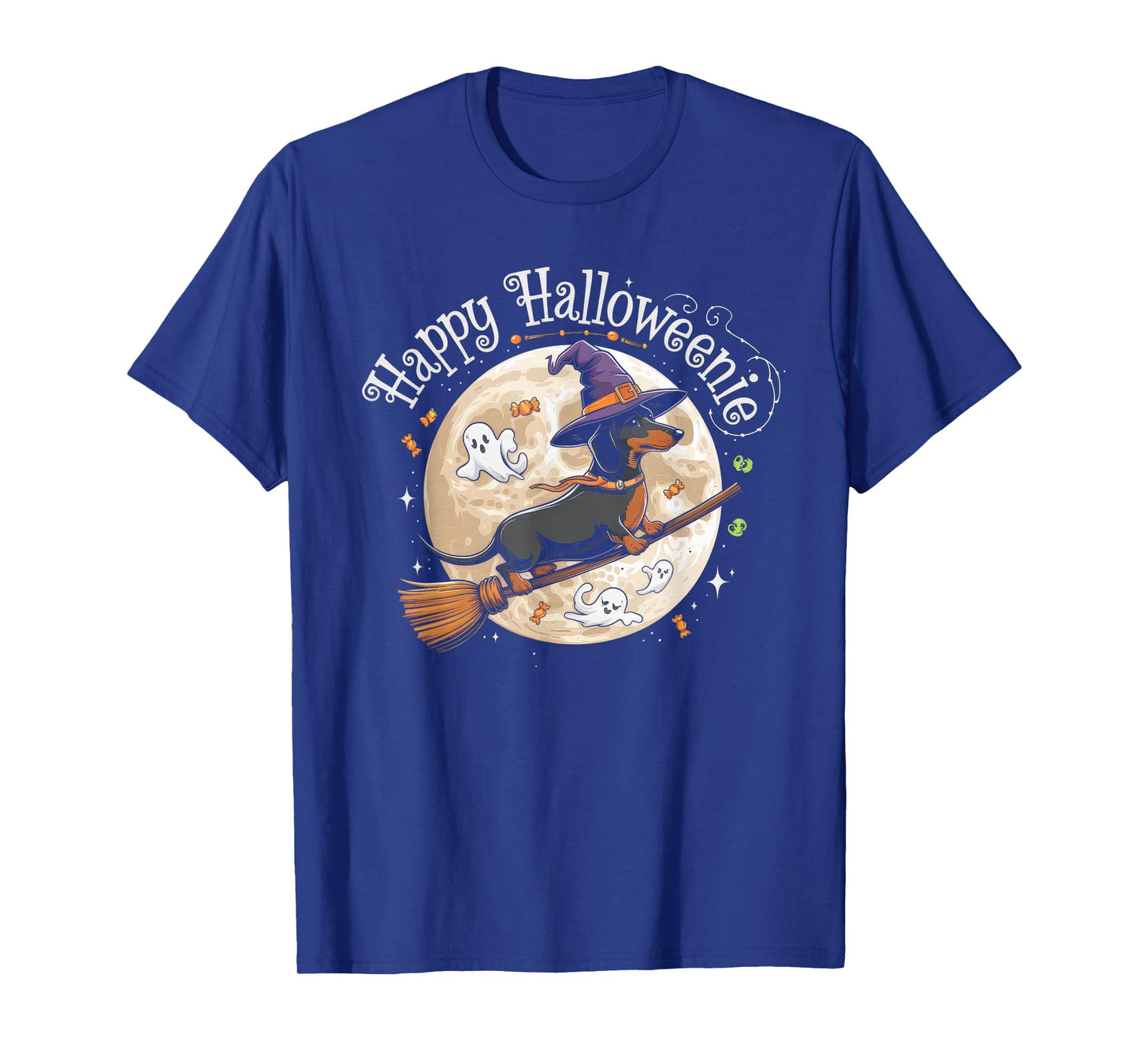 Happy Halloweenie Tshirt Women Men Wiener Monster Party T-Shirt