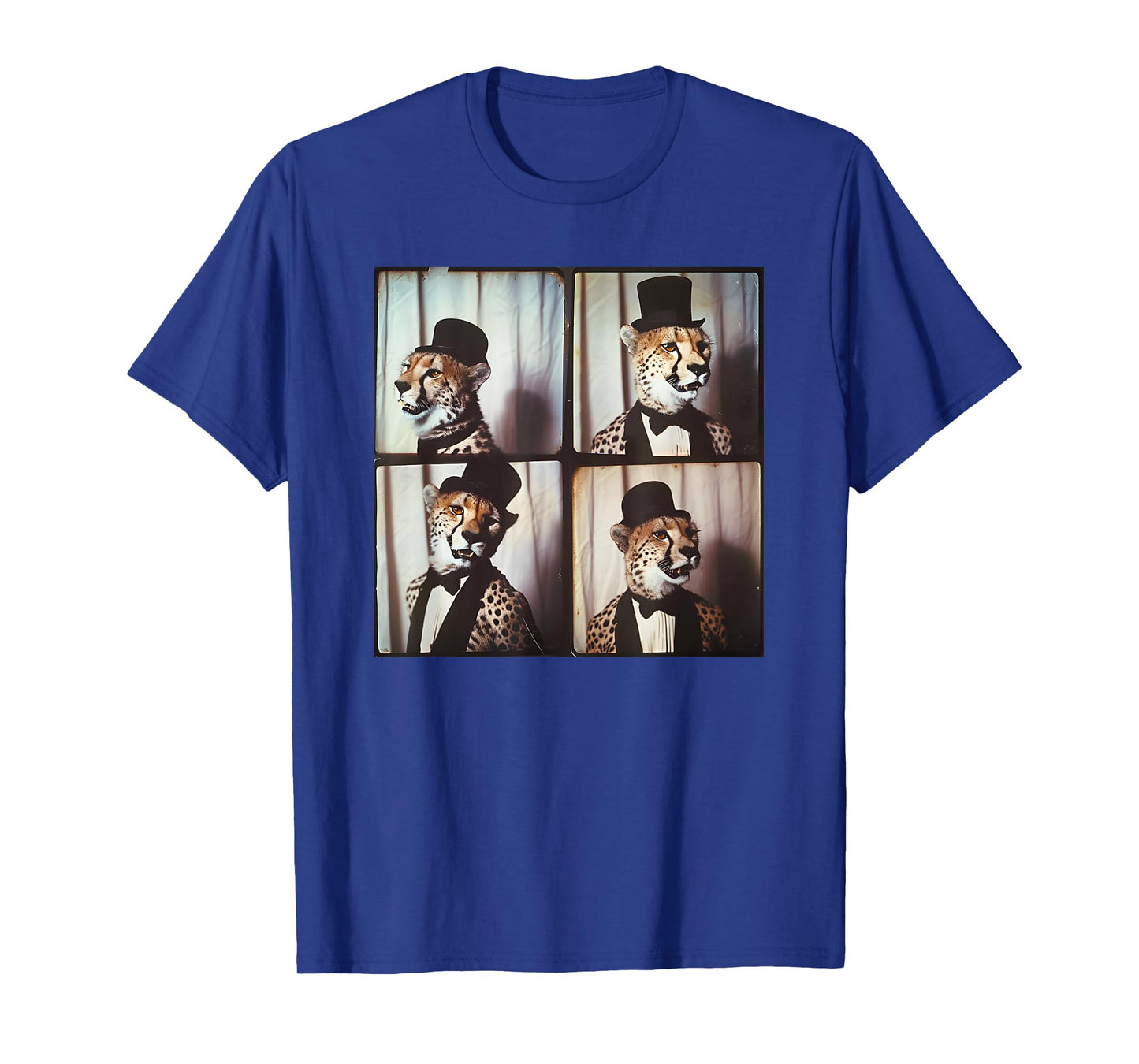 Cheetah In Suit Love Cheetahs Funny Zoo Animal Photobooth T-Shirt